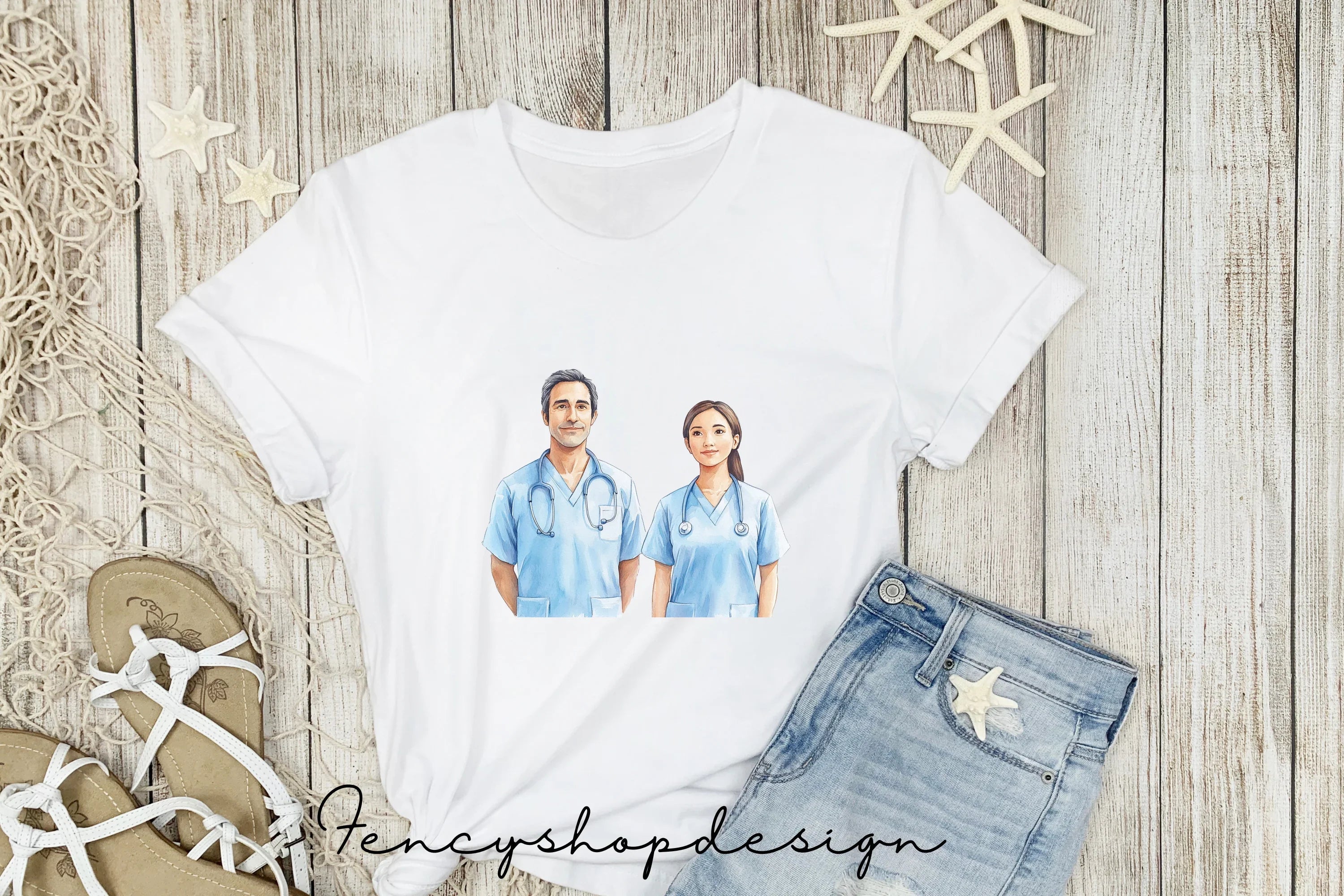 Diverse Medical Staff Clipart Bundle