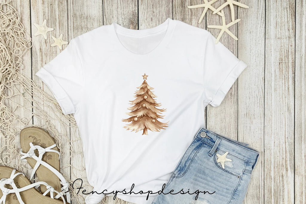 Winter Christmas Trees Clipart Bundle