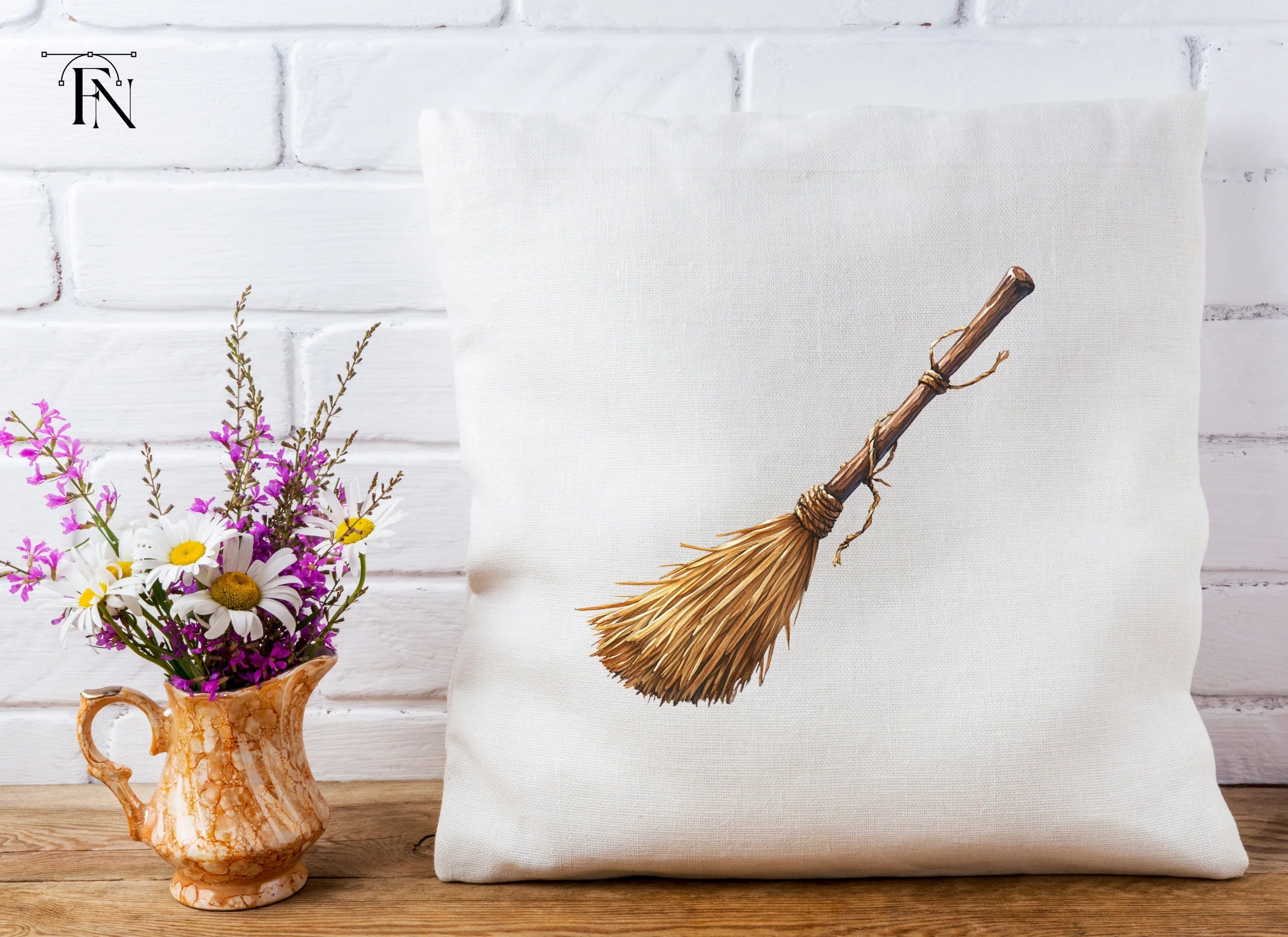 Rustic Broomstick Clipart Bundle