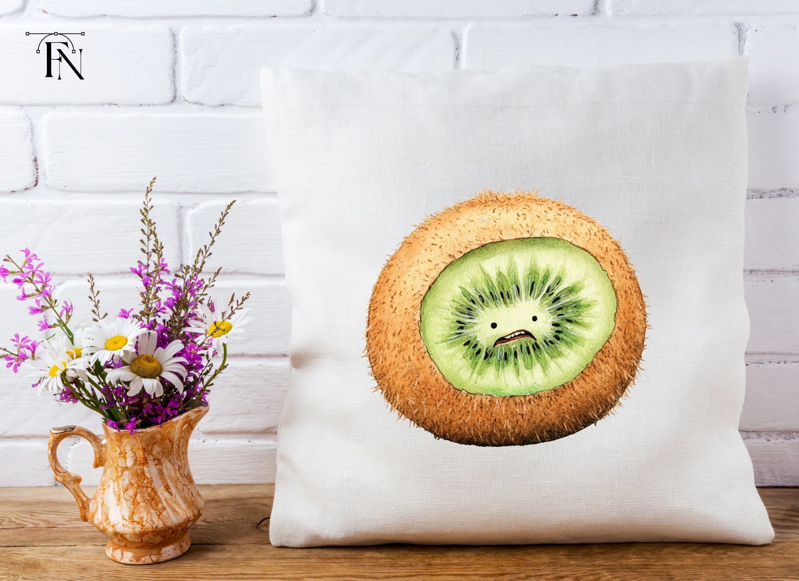 Sad Kiwi Fruit Clipart Bundle