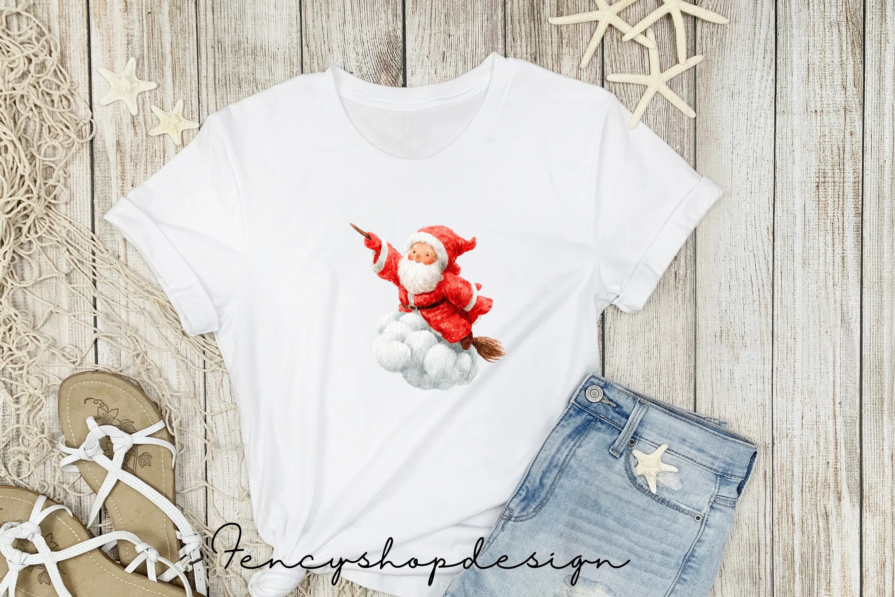 Whimsical Santa Claus Clipart Bundle