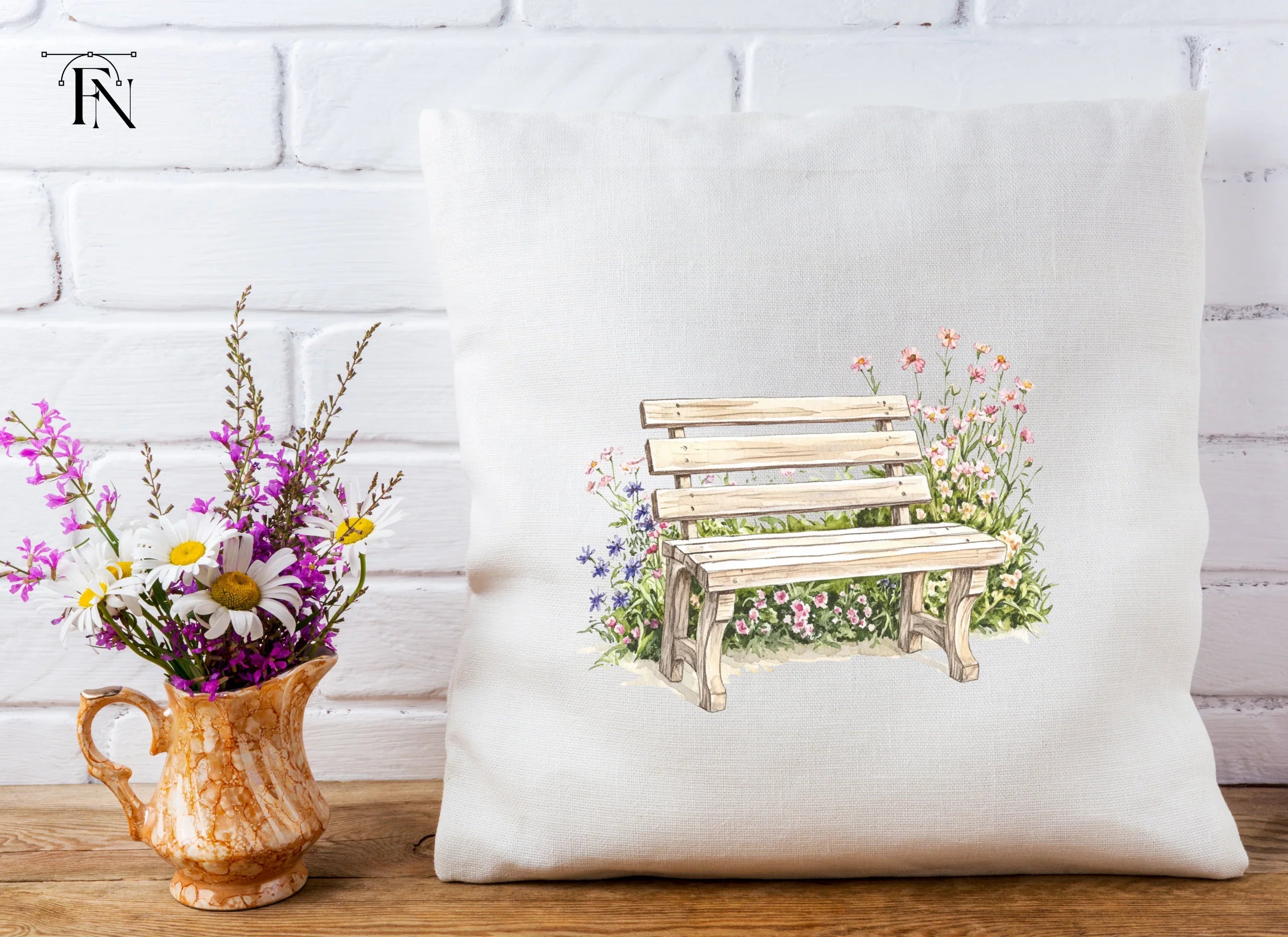 Floral Bench Clipart Bundle
