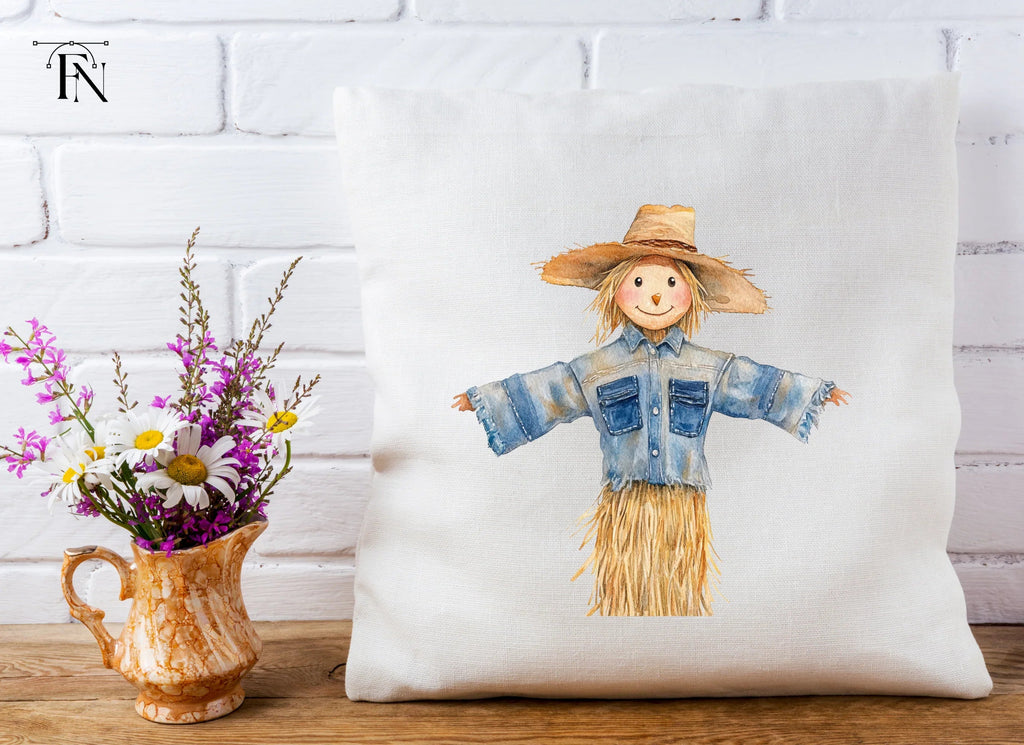 Denim Shirt Scarecrow Clipart Bundle