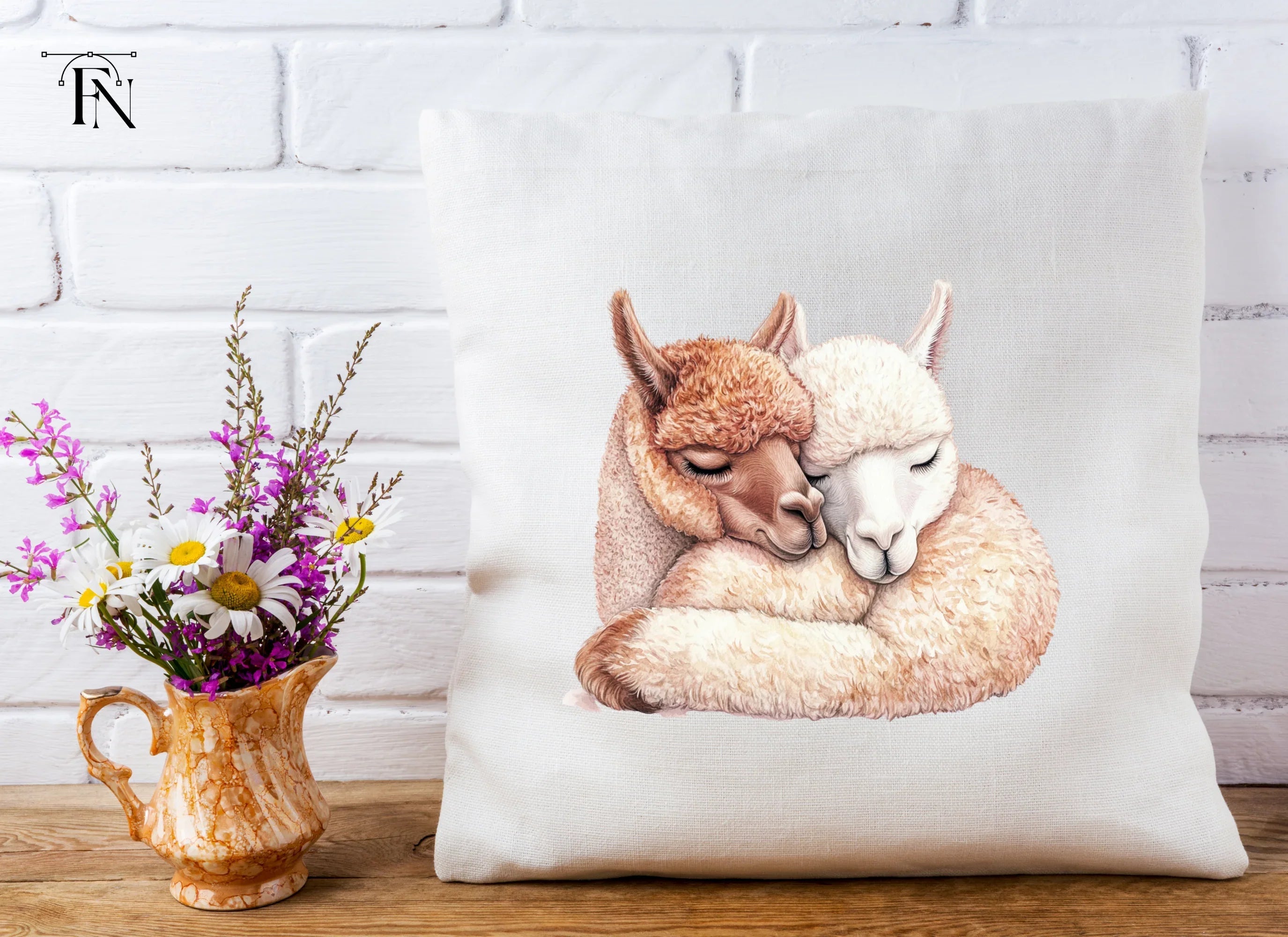 Cute Alpaca Family Clipart Bundle