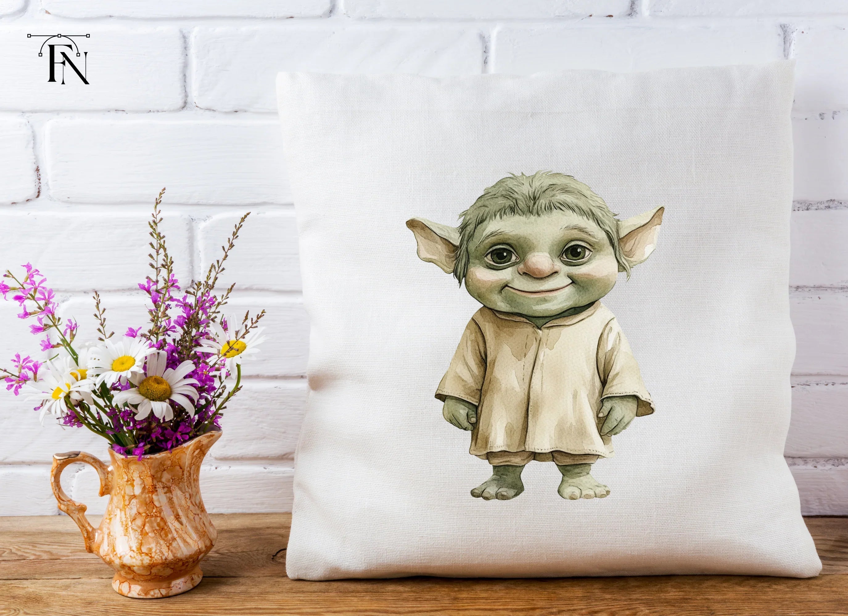 Baby Yoda Style Creatures Clipart Bundle