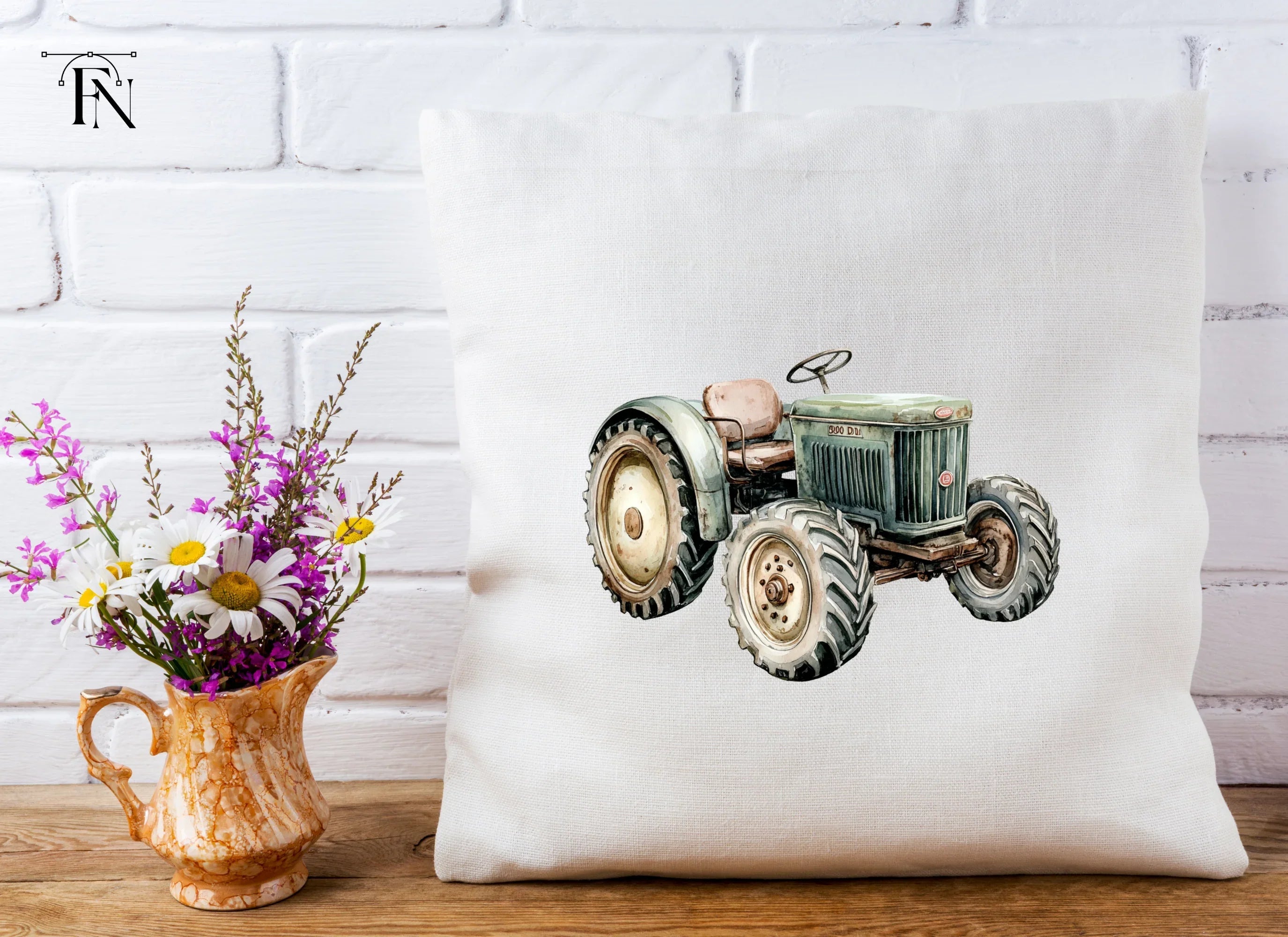 Vintage Farm Tractor Clipart Bundle