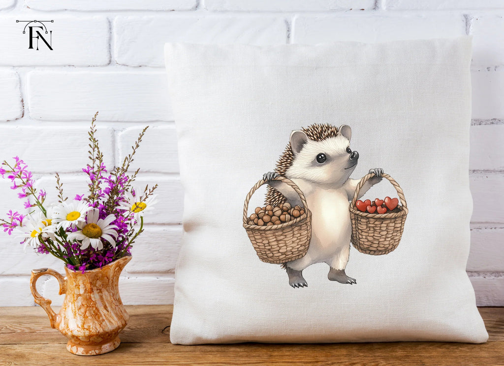 Hedgehogs Carrying Baskets Clipart Bundle