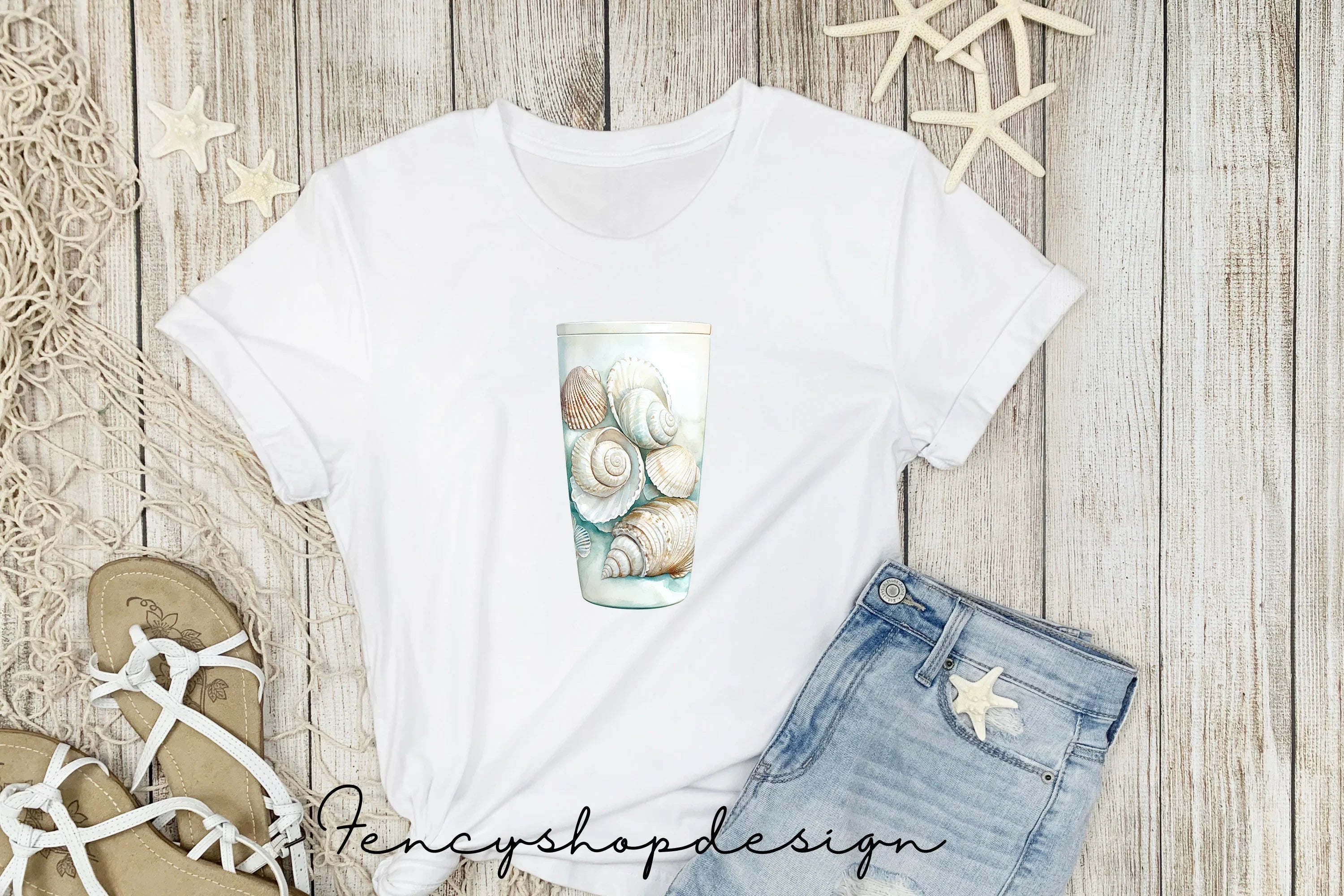 Seashells Jar Clipart Bundle