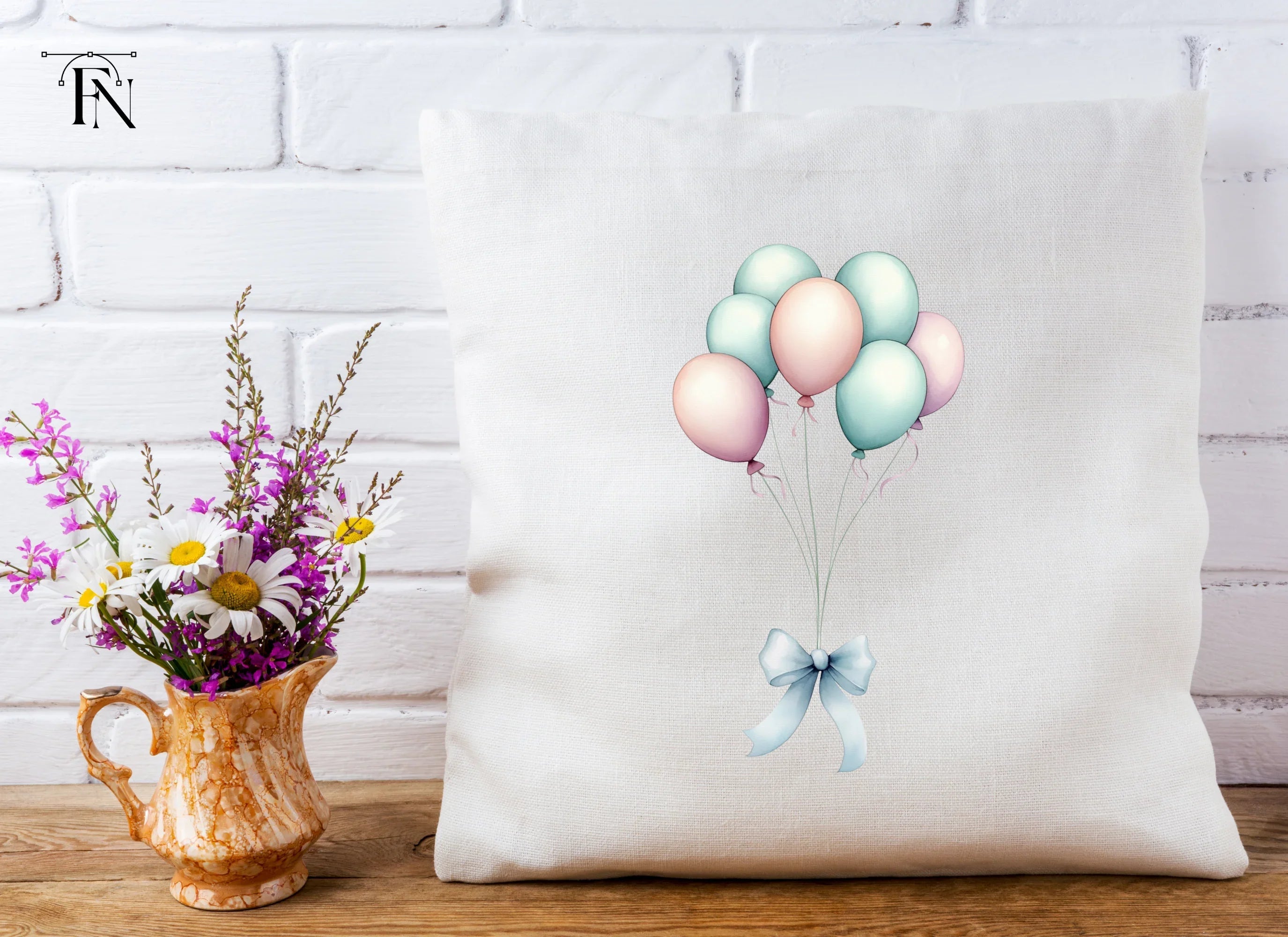 Pastel Balloons Clipart Bundle
