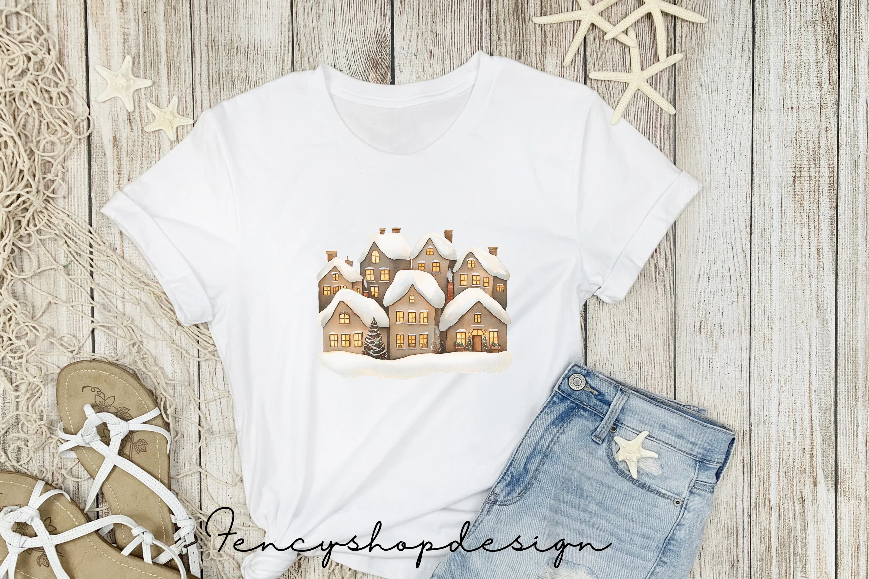 Cozy Winter Village Clipart Bundle