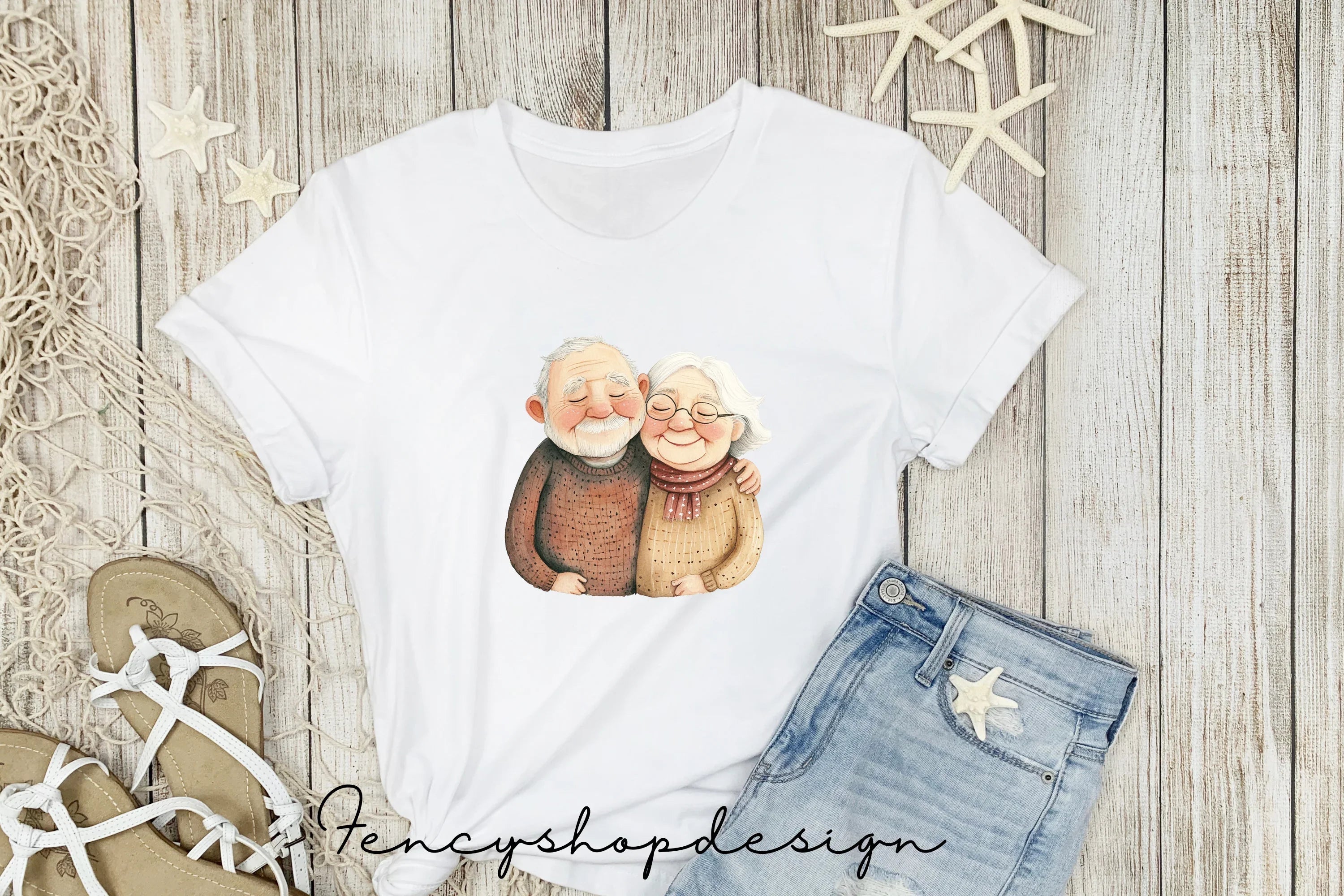 Sweet Senior Couple Love Clipart Bundle