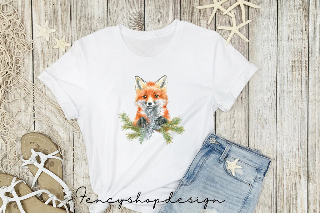 Fox and Forest Elements Clipart Bundle