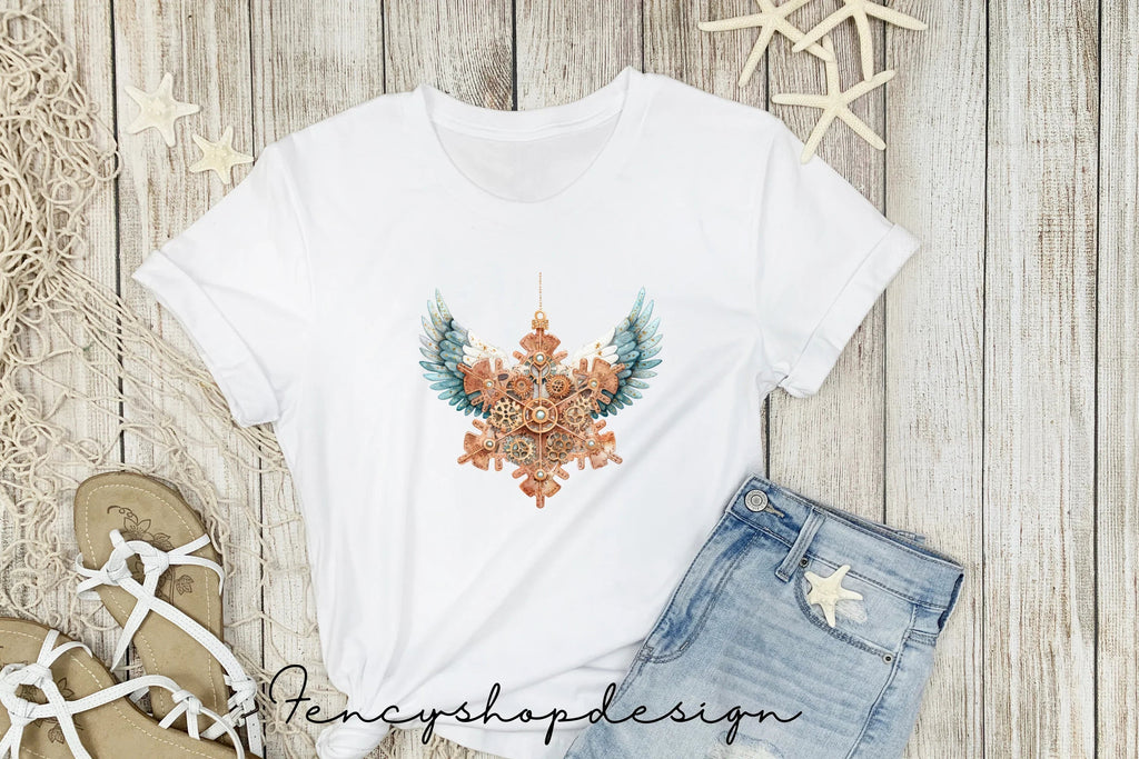 Steampunk Clockwork Christmas Tree Clipart Bundle