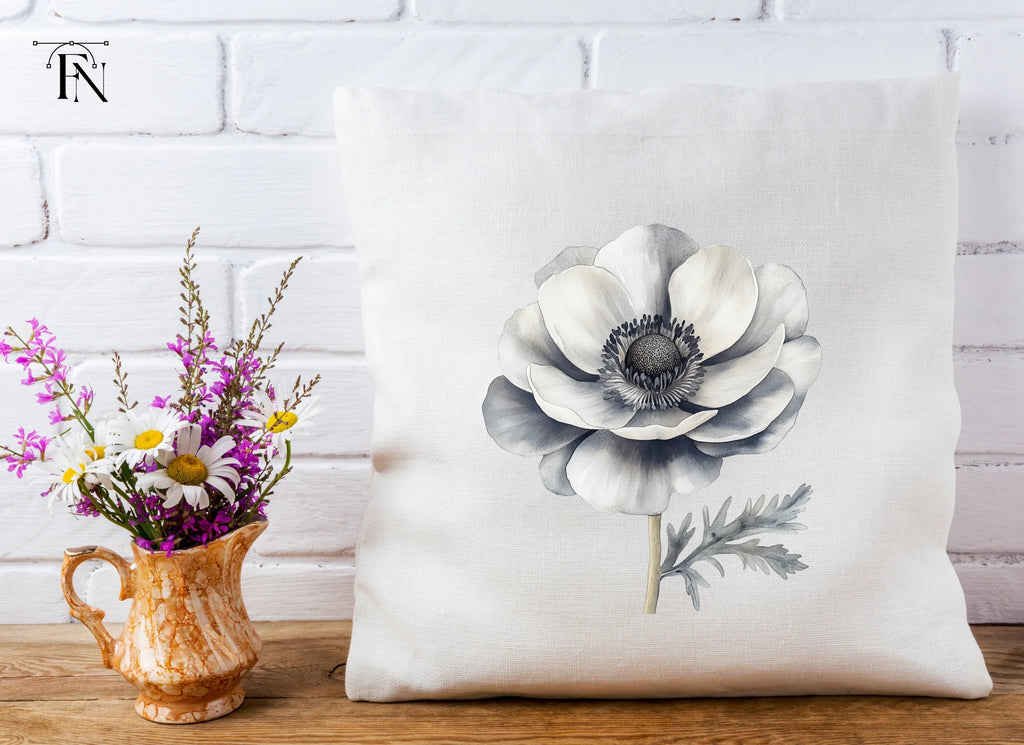 Elegant Anemone Flower Clipart Bundle