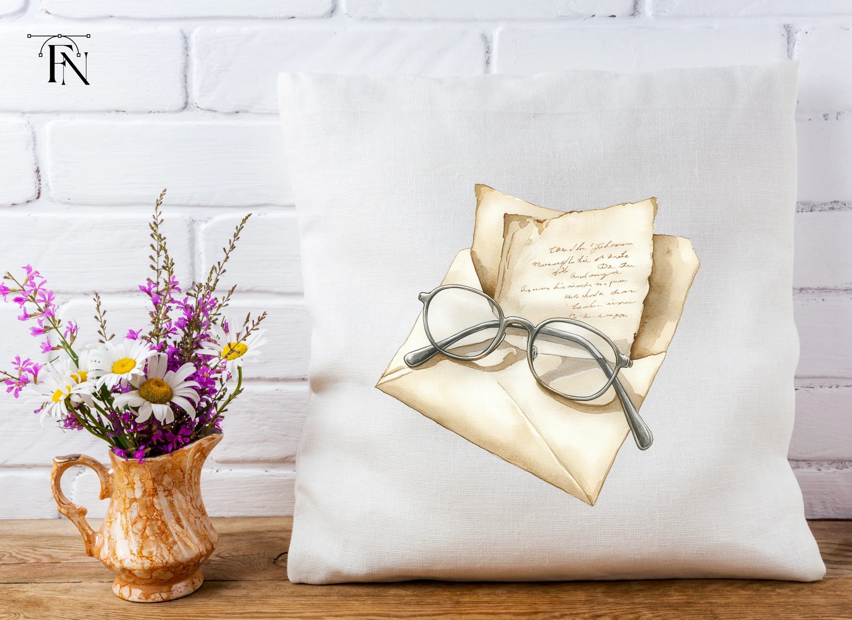 Vintage Letters and Glasses Clipart Bundle