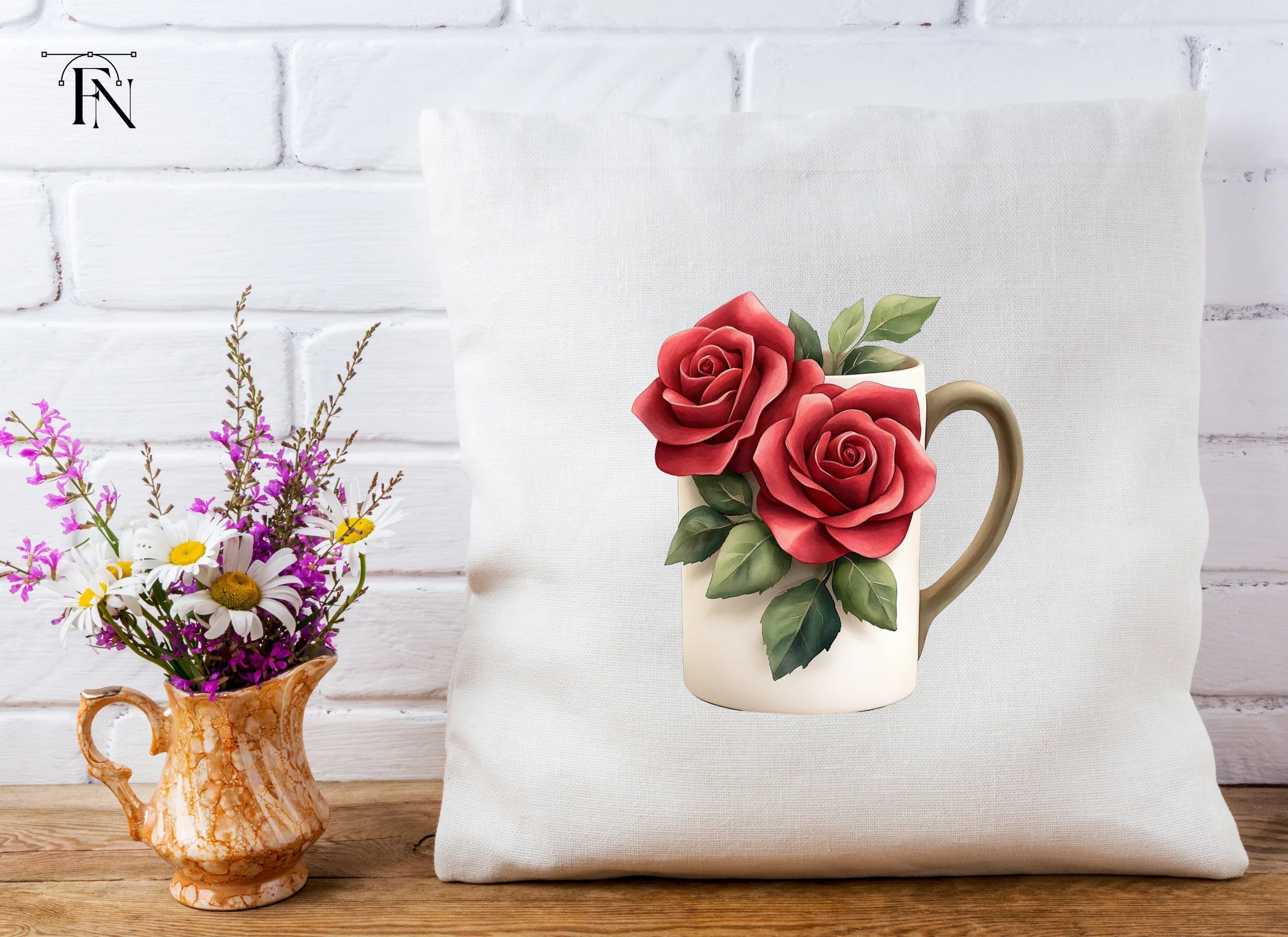 Charming Rose Decorated Clipart Bundle