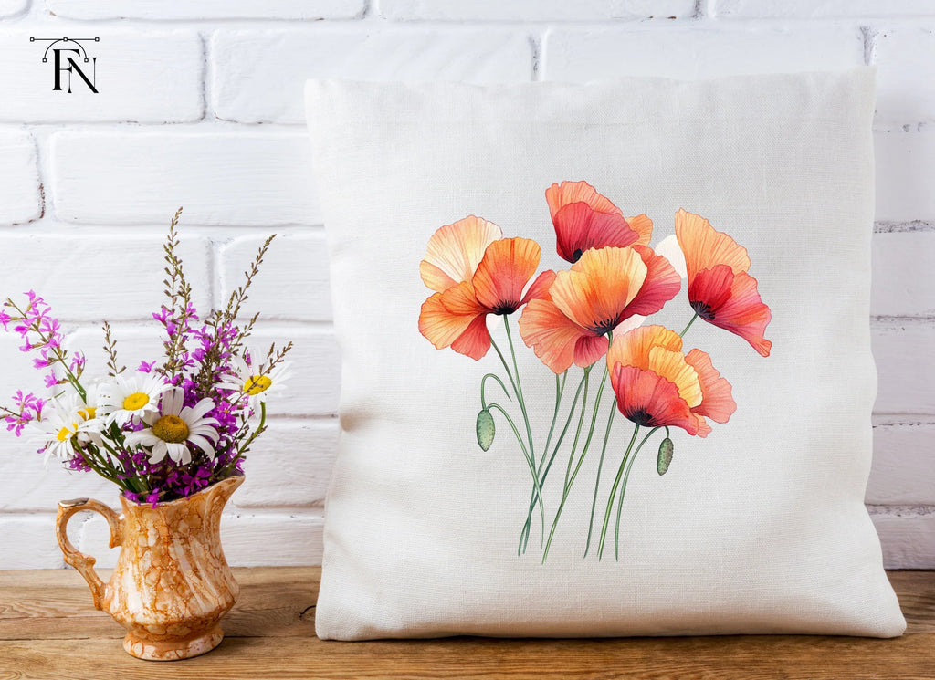 Poppy Flower Clipart Bundle