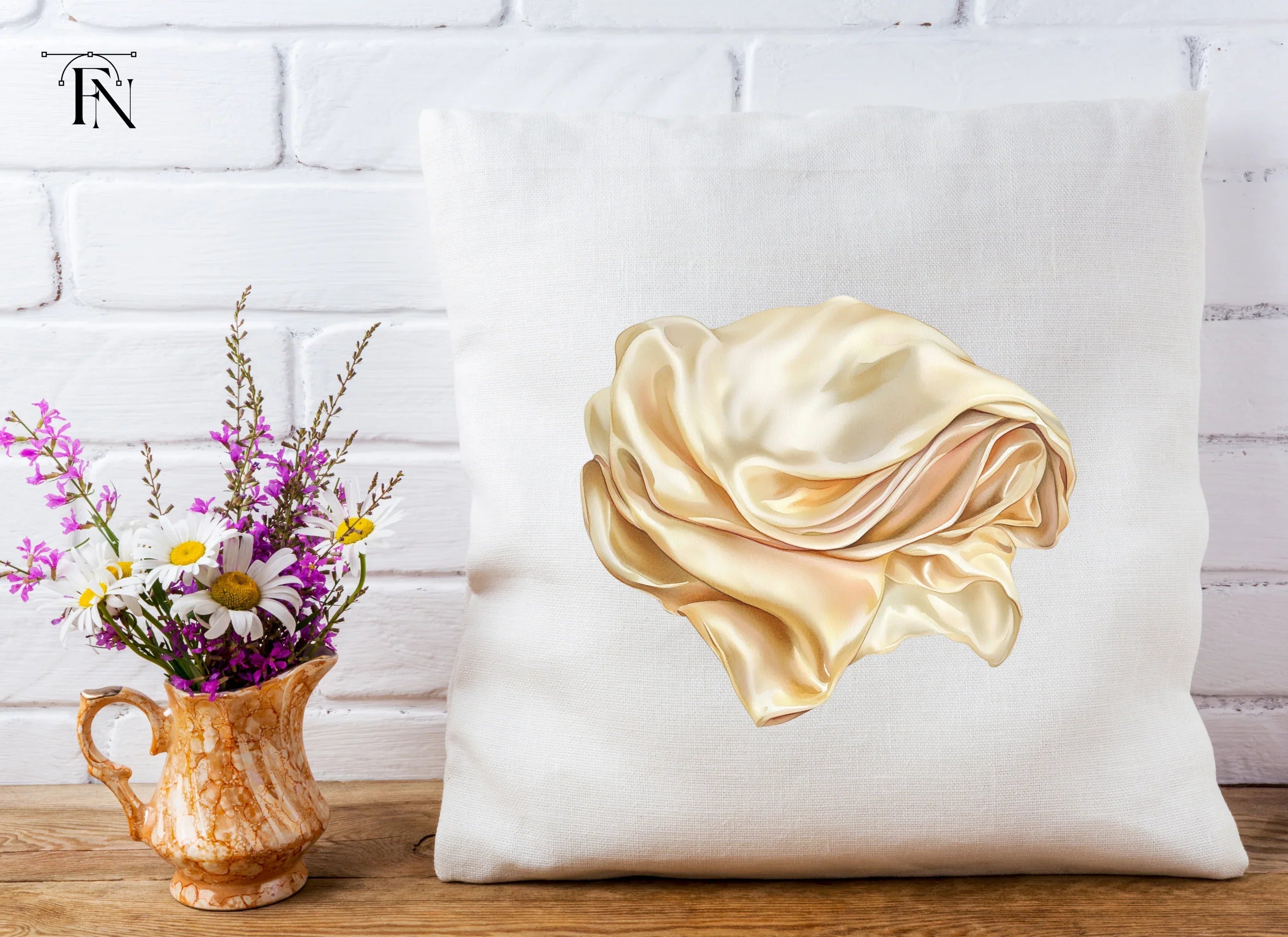Elegant Flowing Silk Fabric Clipart Bundle