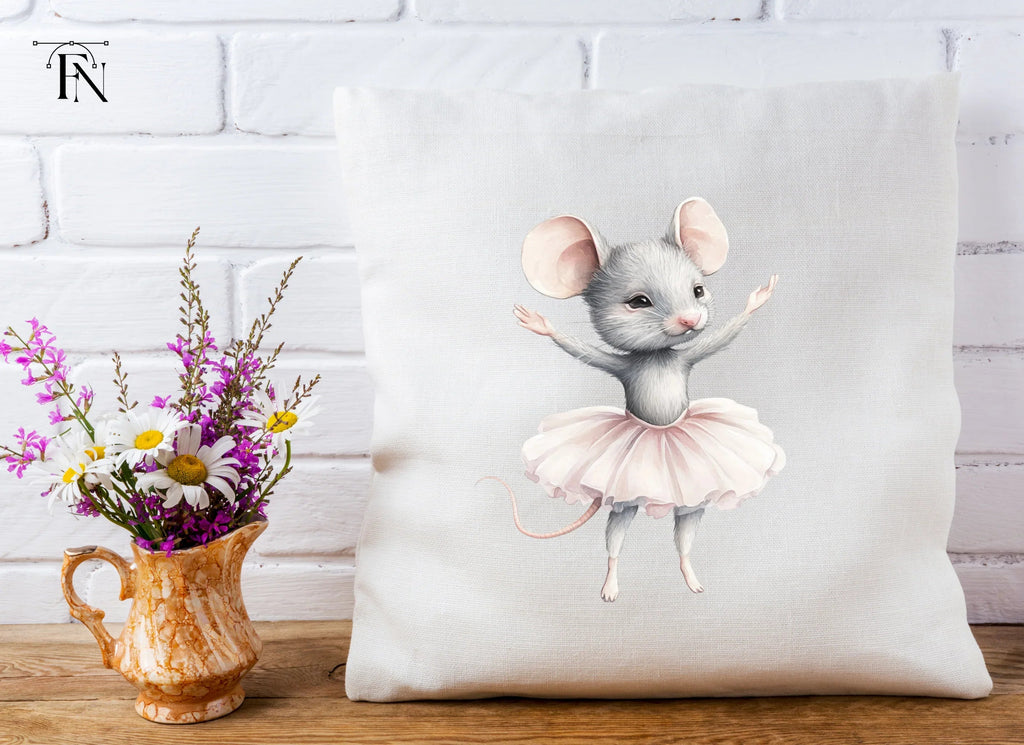 Twin Grey Ballerina Mice Clipart Bundle