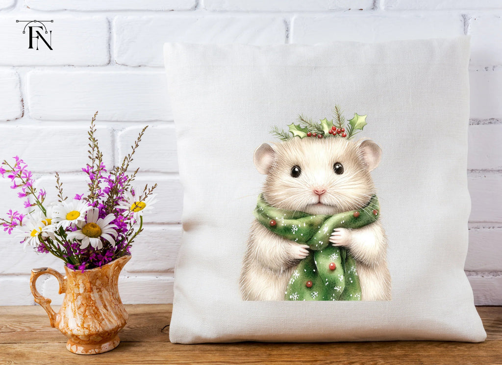 Festive Hamster Christmas Clipart Bundle