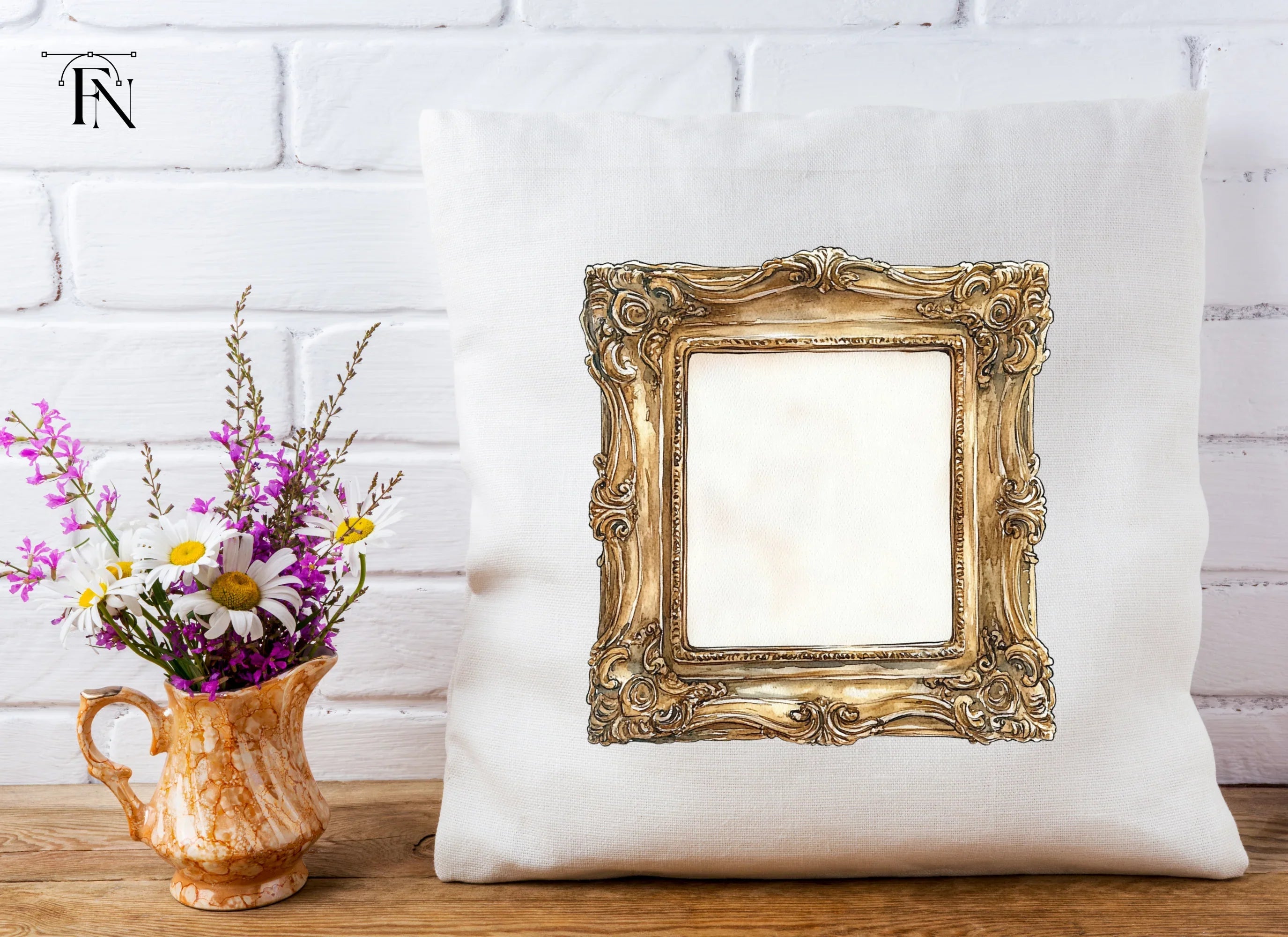 Ornate Gold Frames Clipart Bundle
