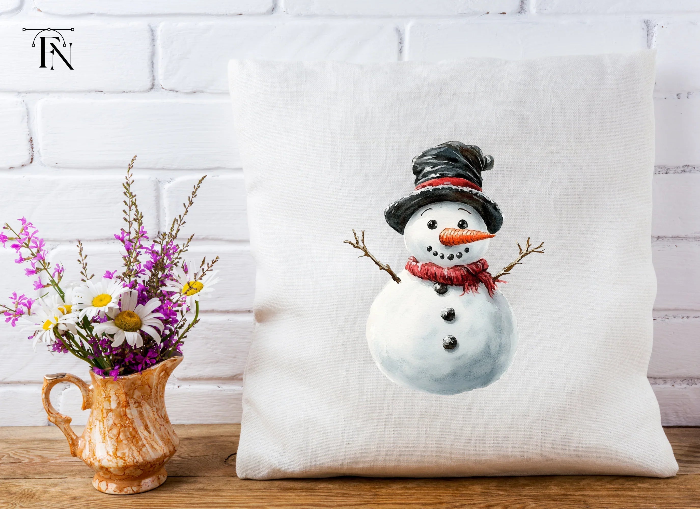 Festive Snowmen Trio Clipart Bundle