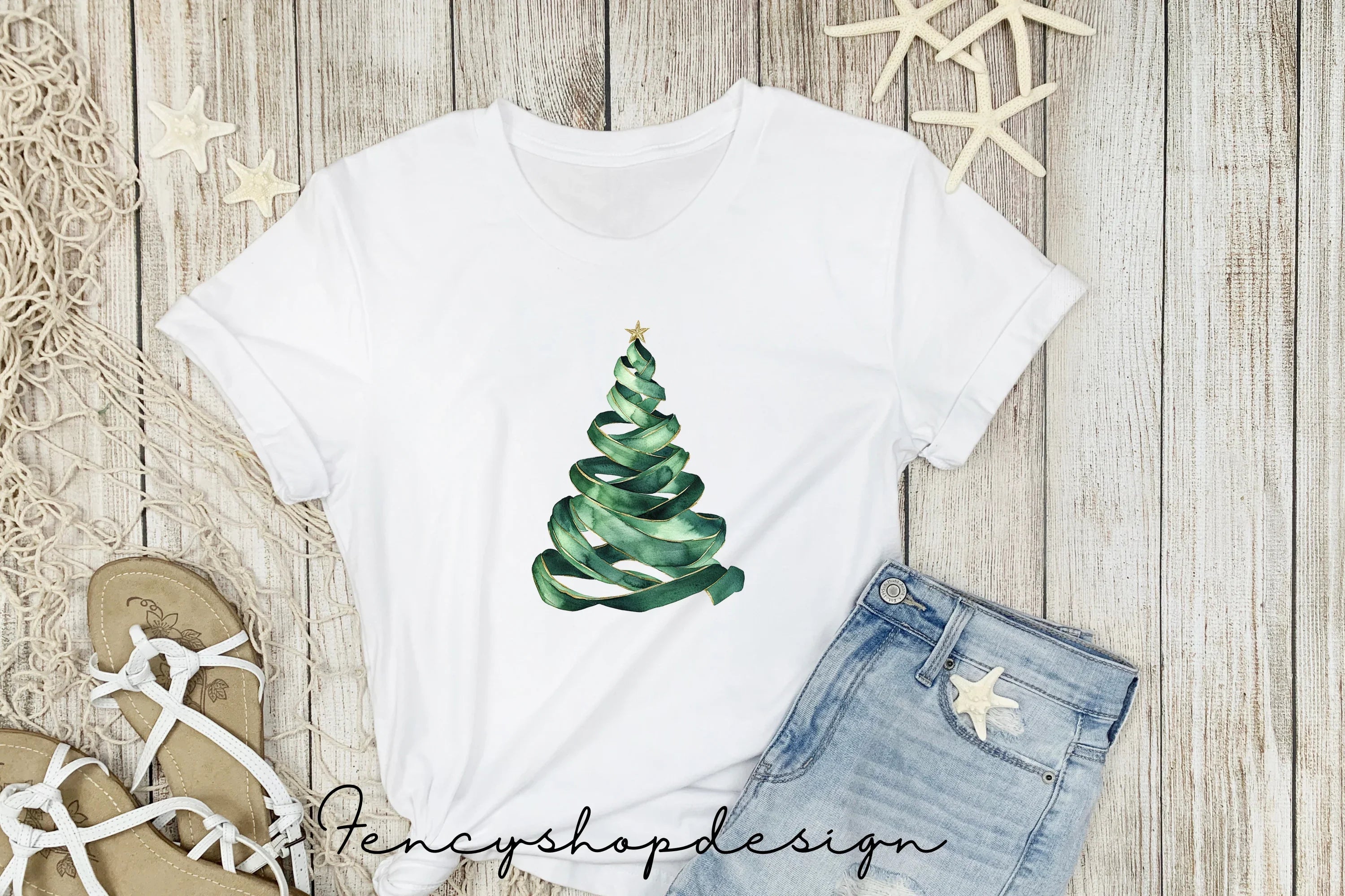 Holiday Evergreen Tree Clipart Bundle