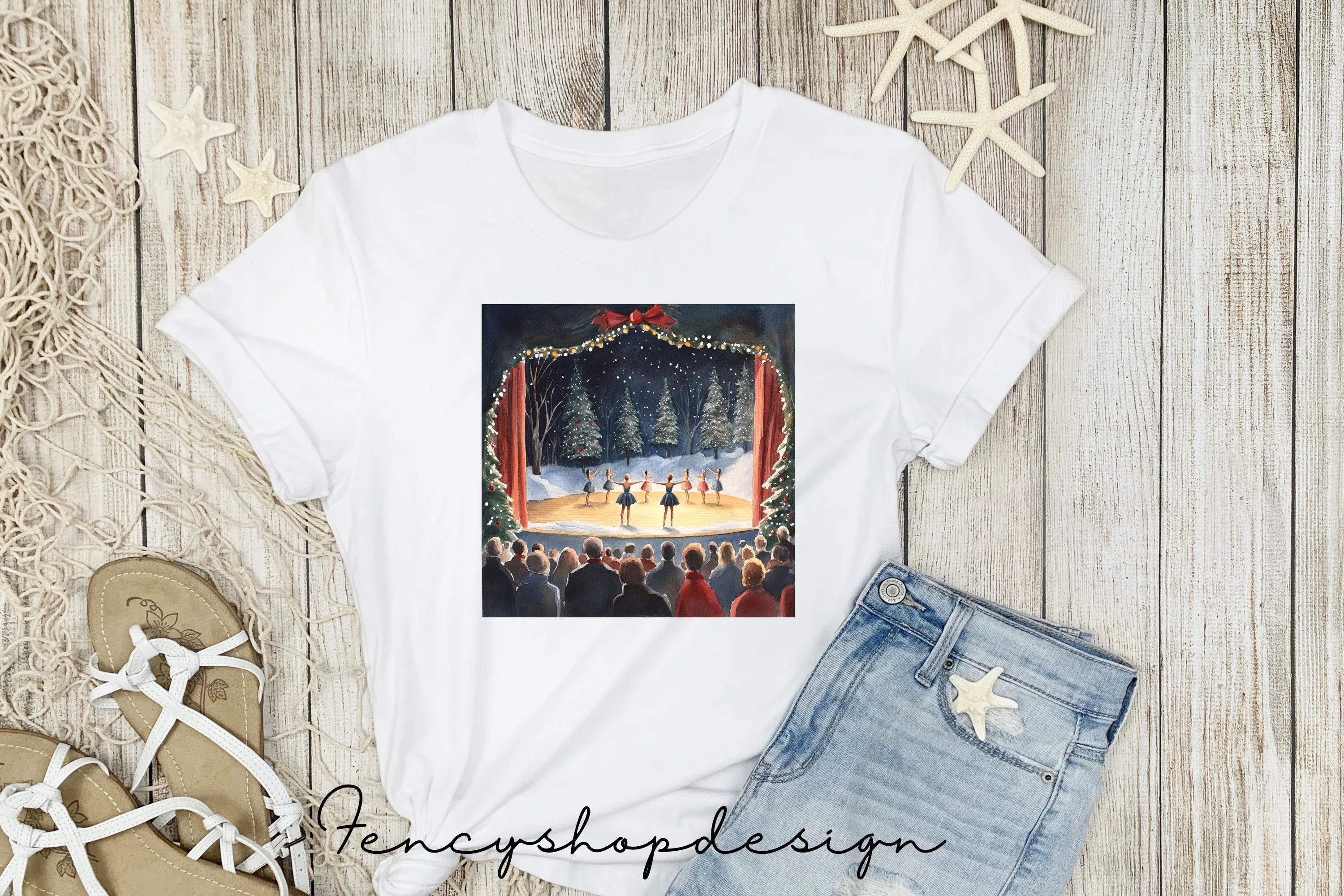 Christmas Ballet Stage Performance Clipart Bundle