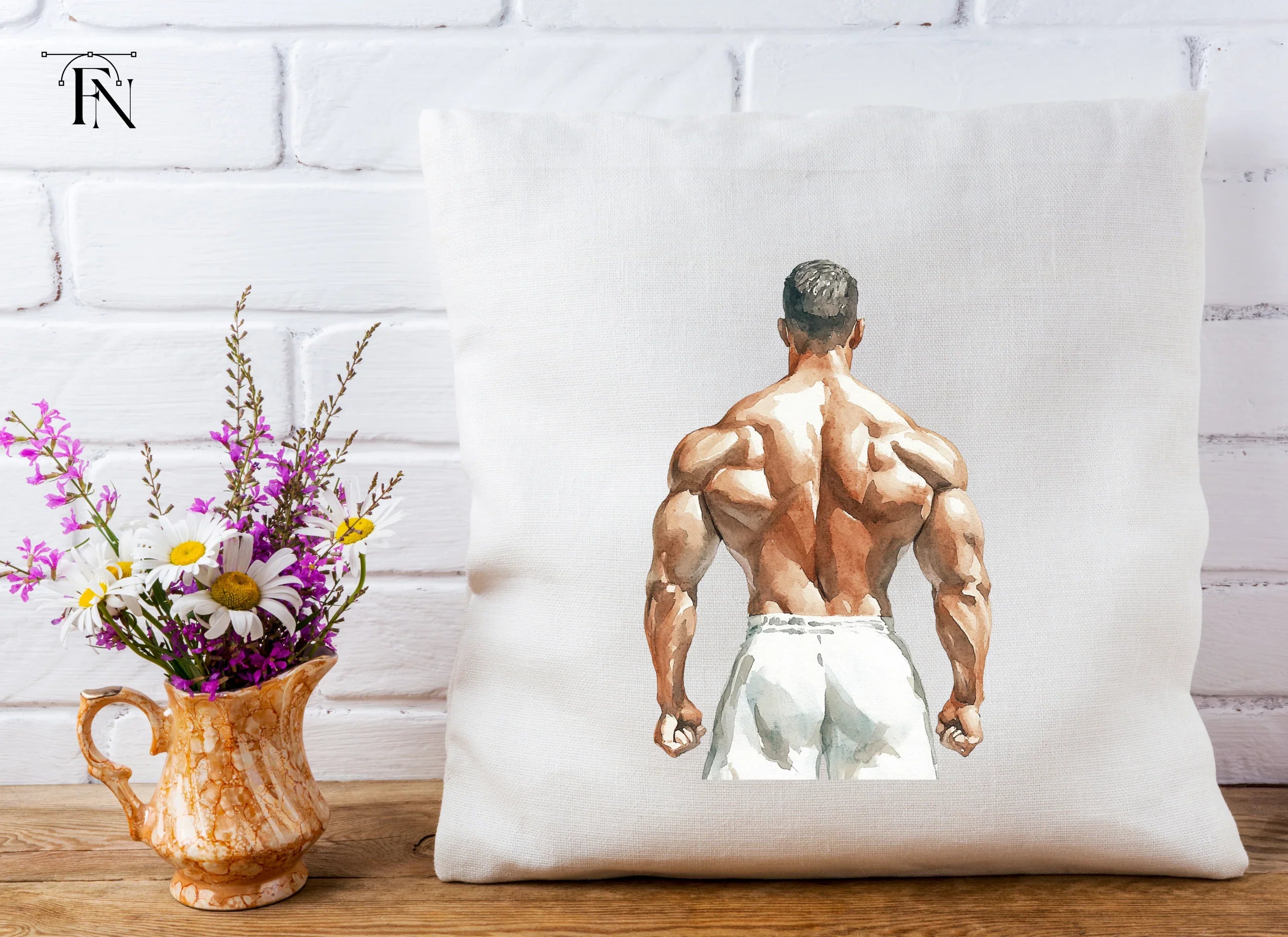 Muscular Man Back View Clipart Bundle