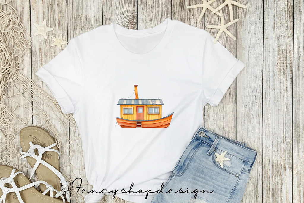 Charming Floating Houses Clipart Bundle
