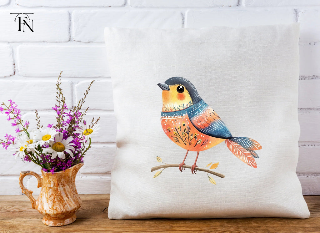 Charming Bird on Branch Clipart Bundle