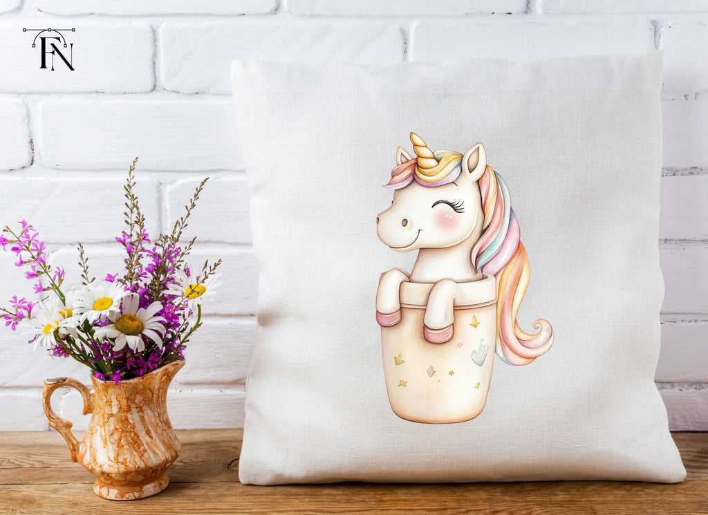 Unicorn in Cup Clipart Bundle