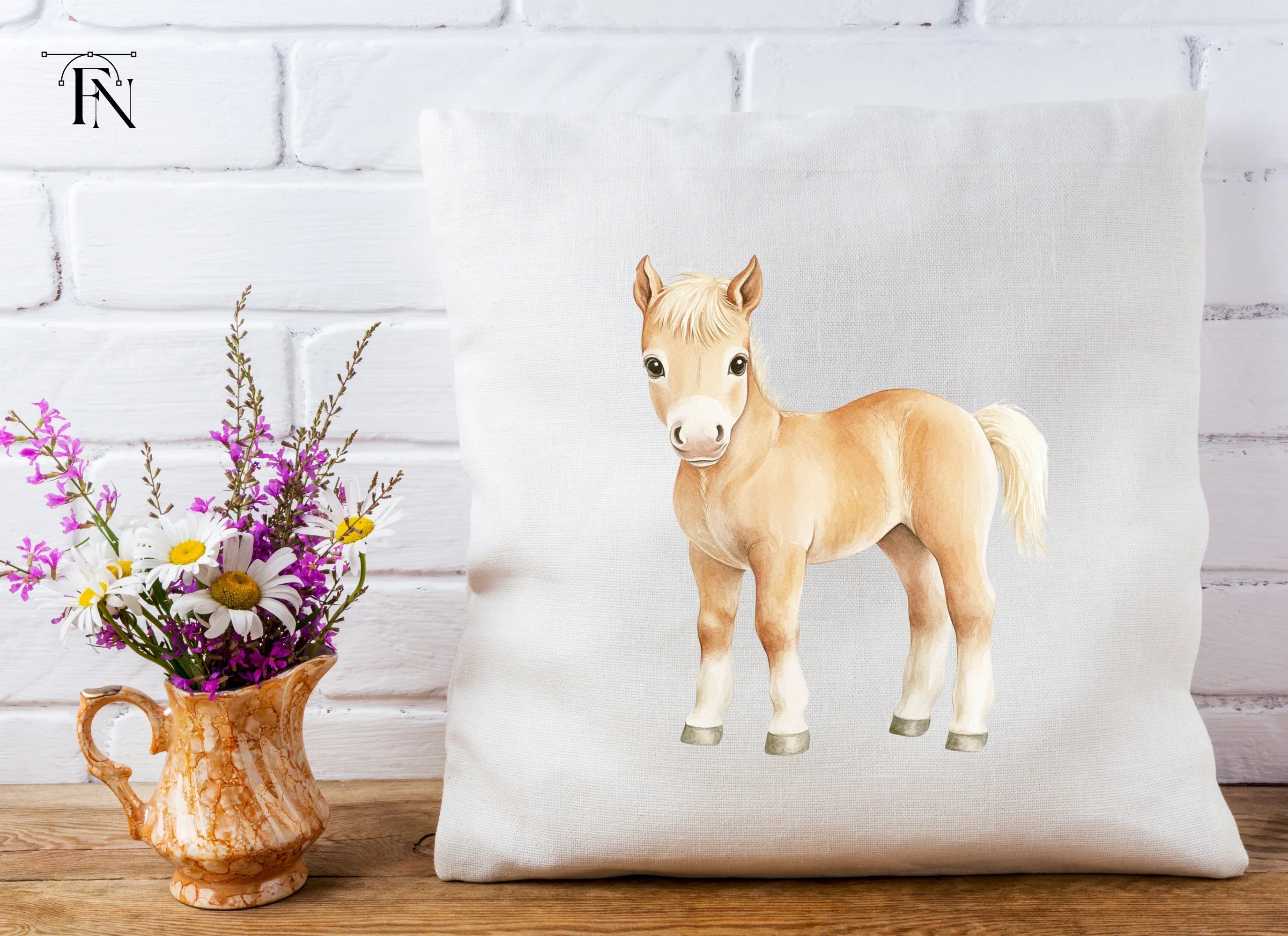 Adorable Palomino Foal Clipart Bundle