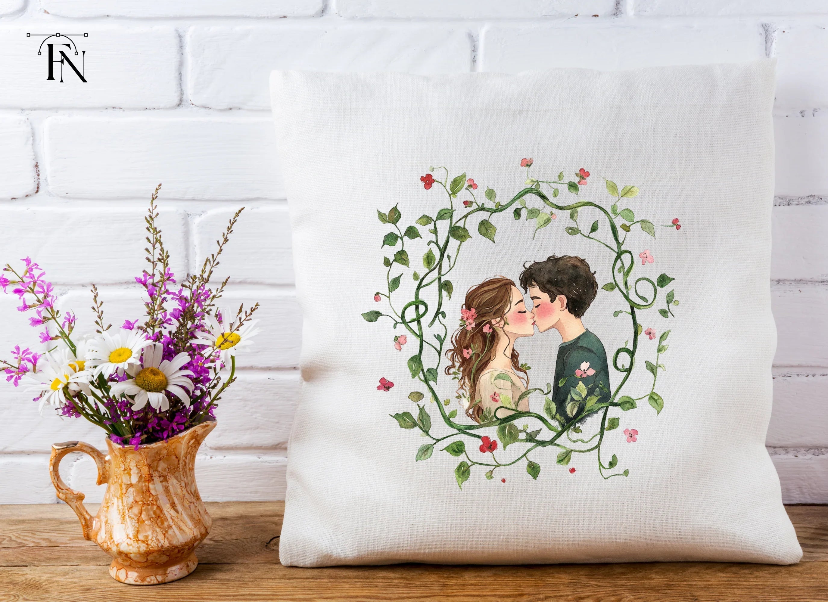 Romantic Couple Kissing Clipart Bundle