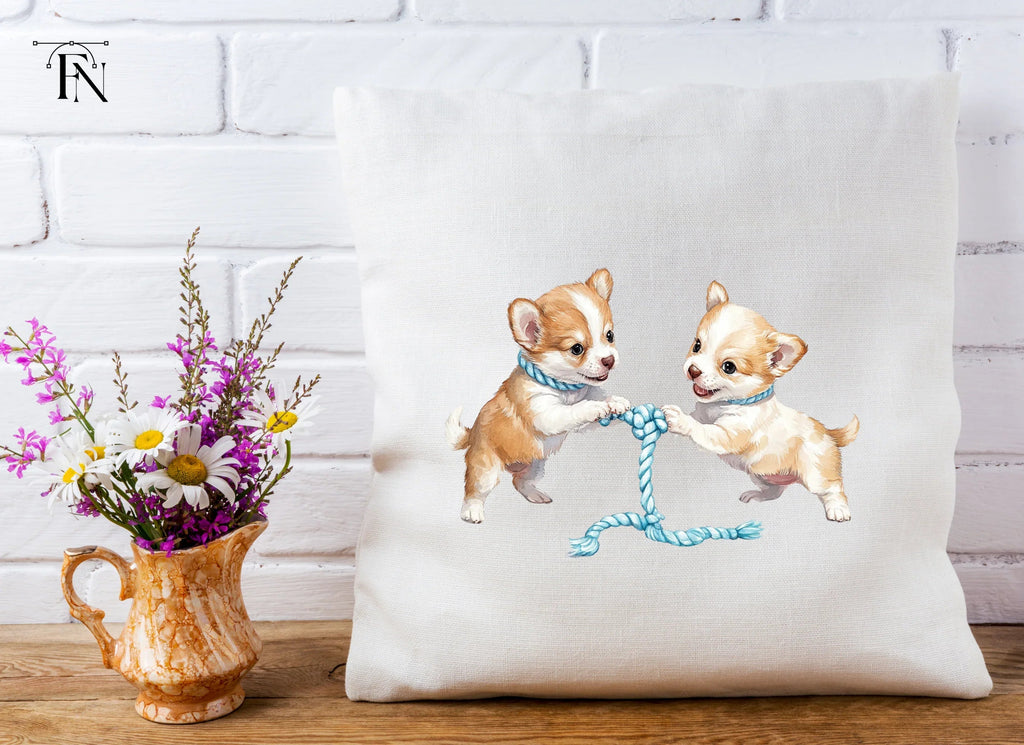 Chihuahua Puppies Playing with Toy Clipart Bundle