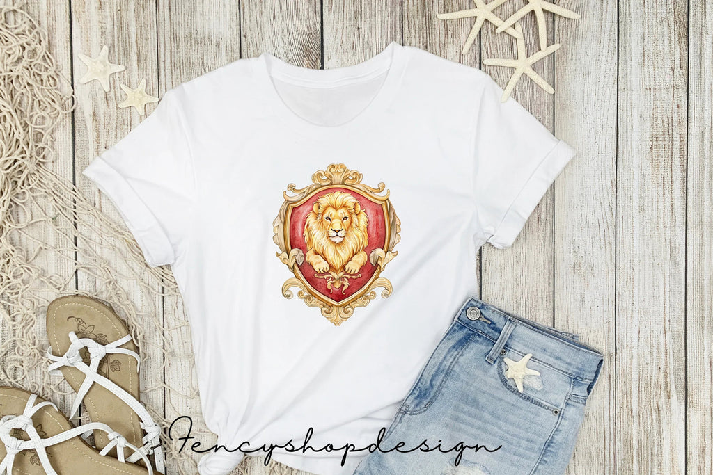 Regal Lion Crests Shields Clipart Bundle