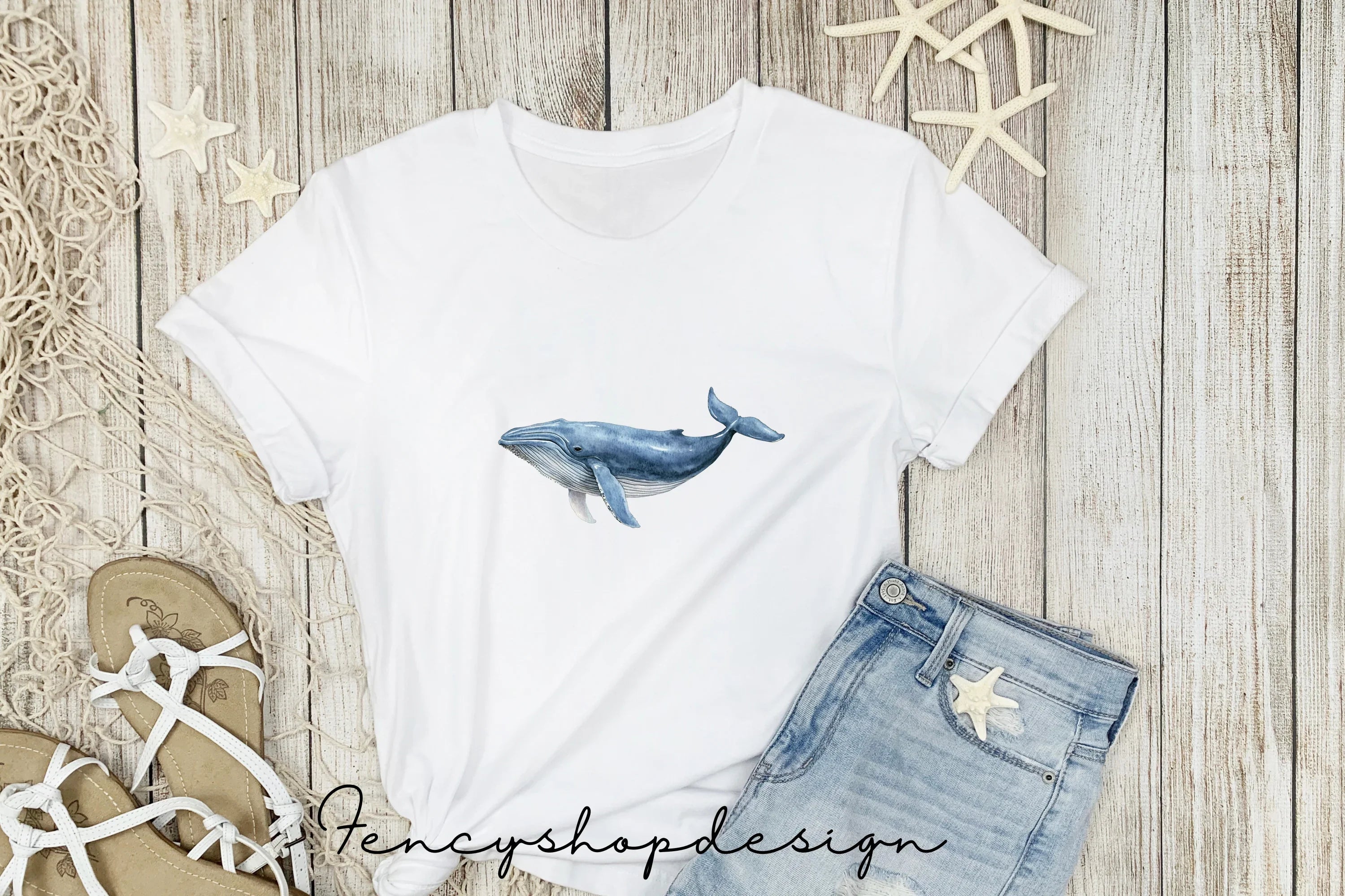 Majestic Whale Clipart Bundle