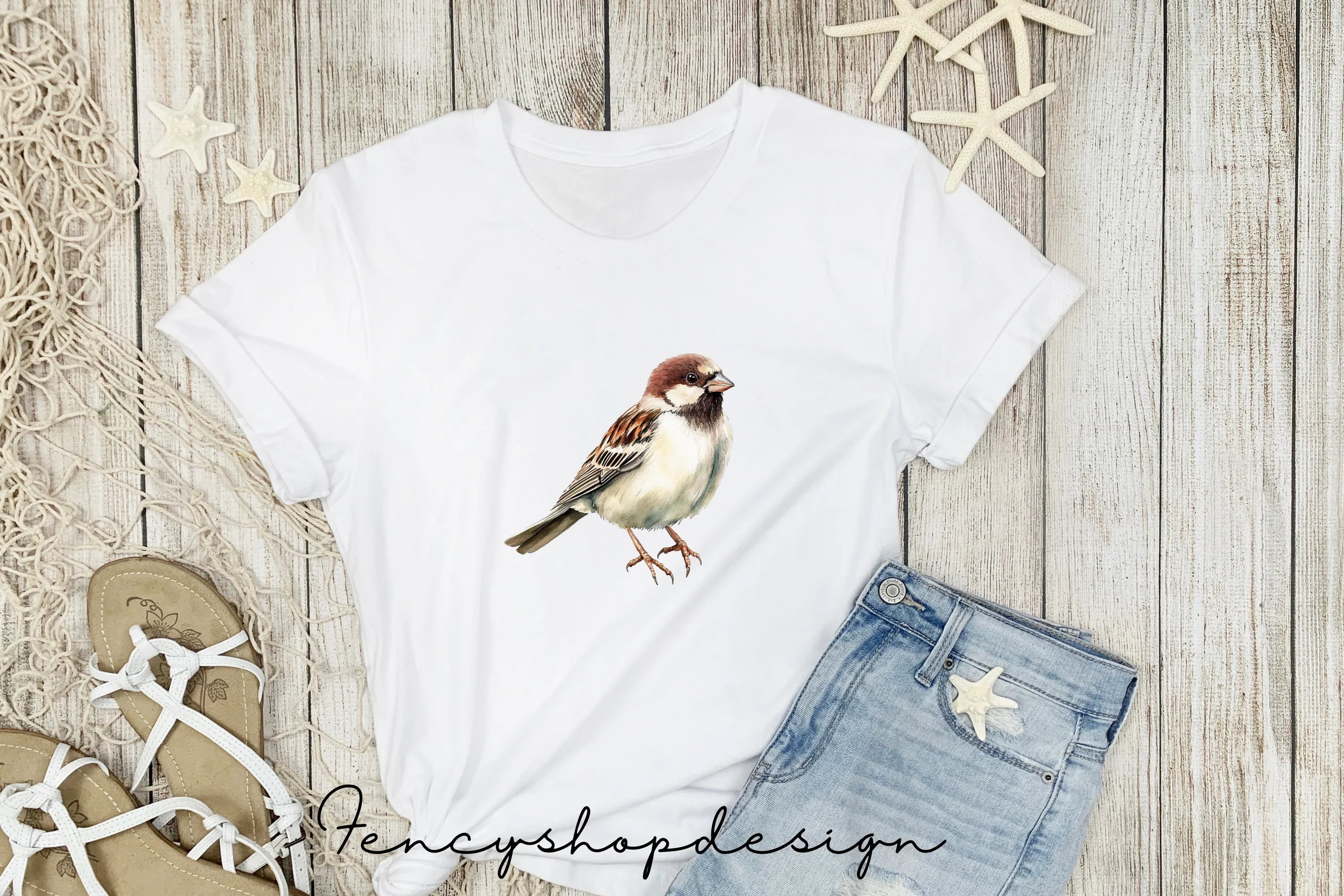 Sparrow Bird Clipart Bundle