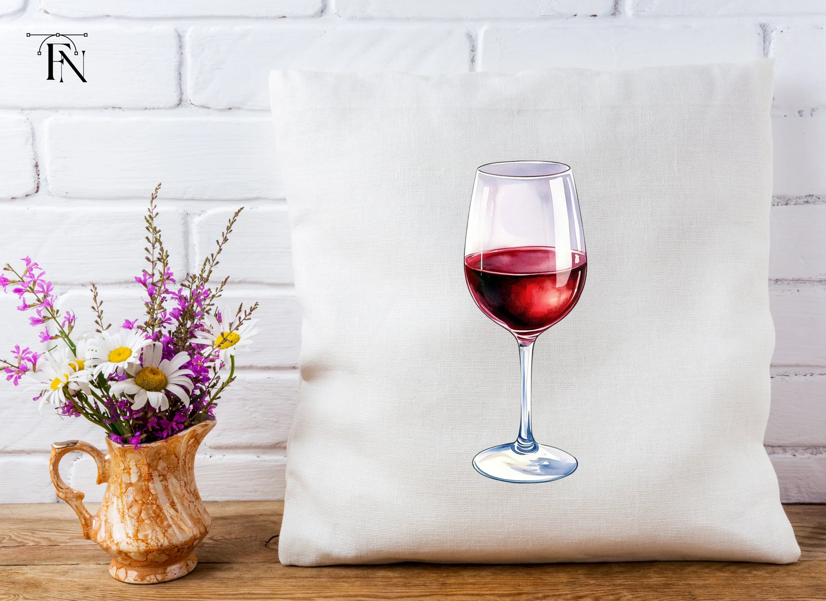 Red Wine Glass Clipart Bundle