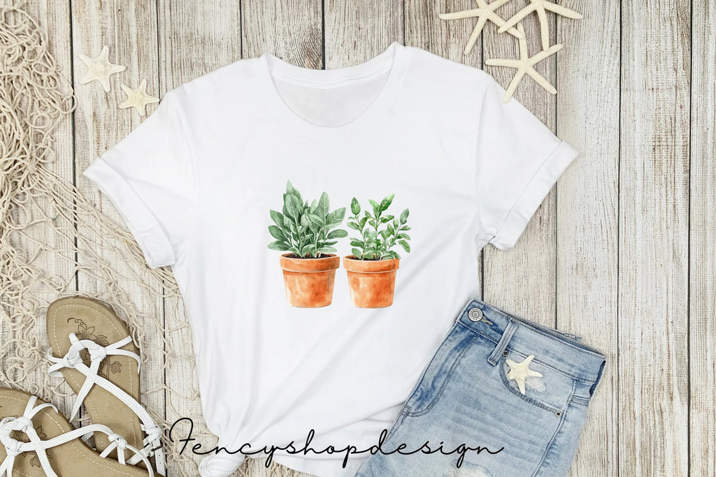 Potted Herbs Clipart Bundle