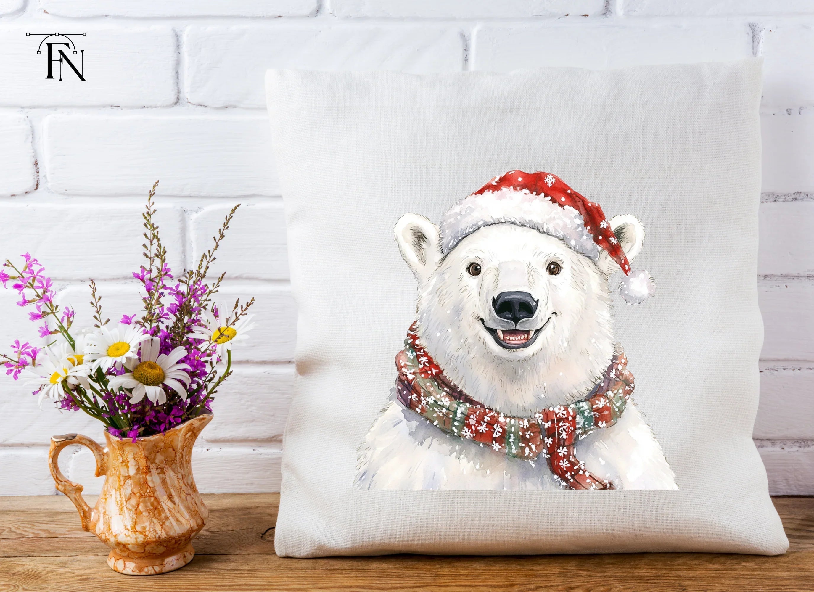 Christmas Polar Bear Clipart Bundle