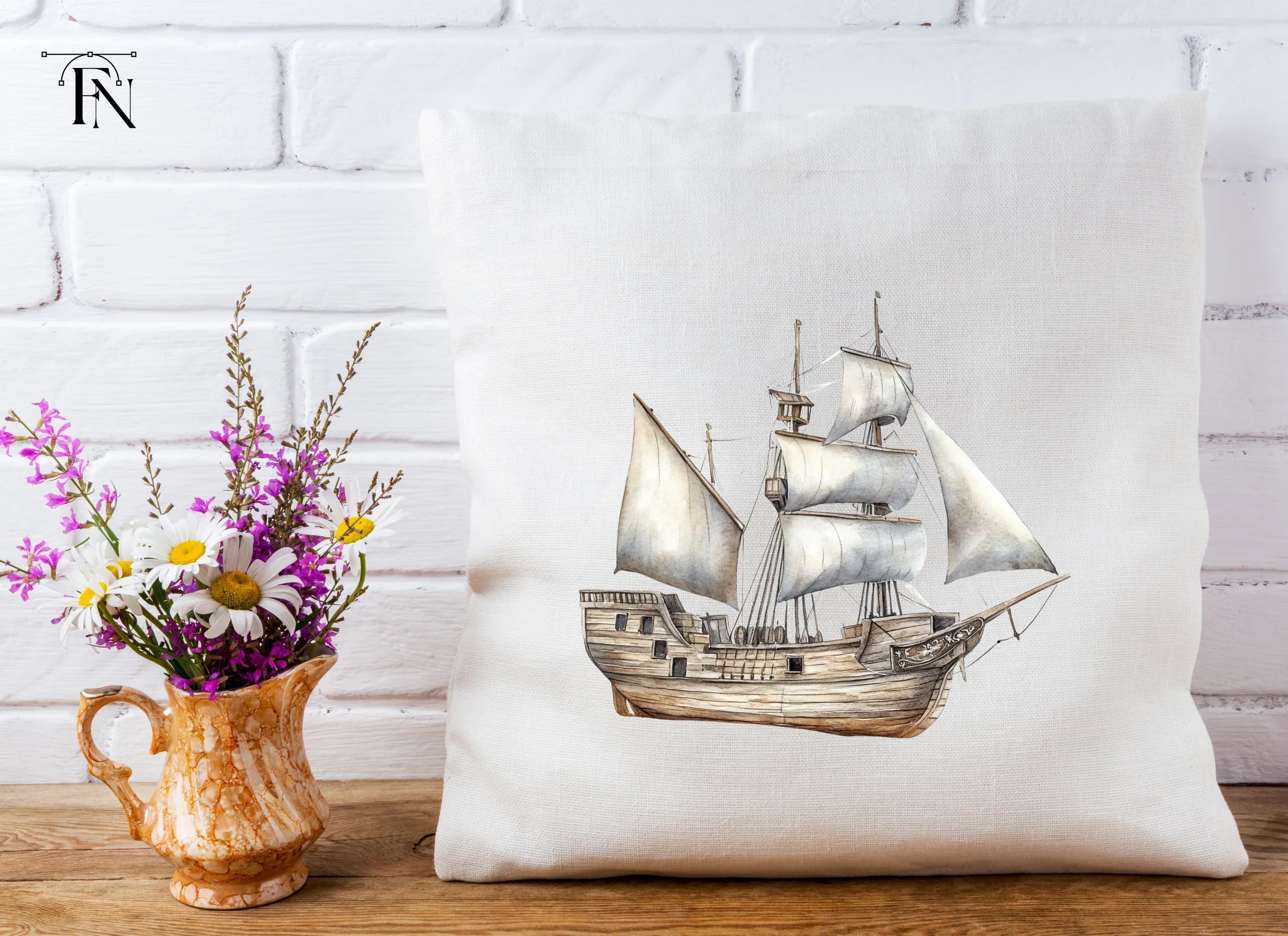 Vintage Sailing Ship Clipart Bundle