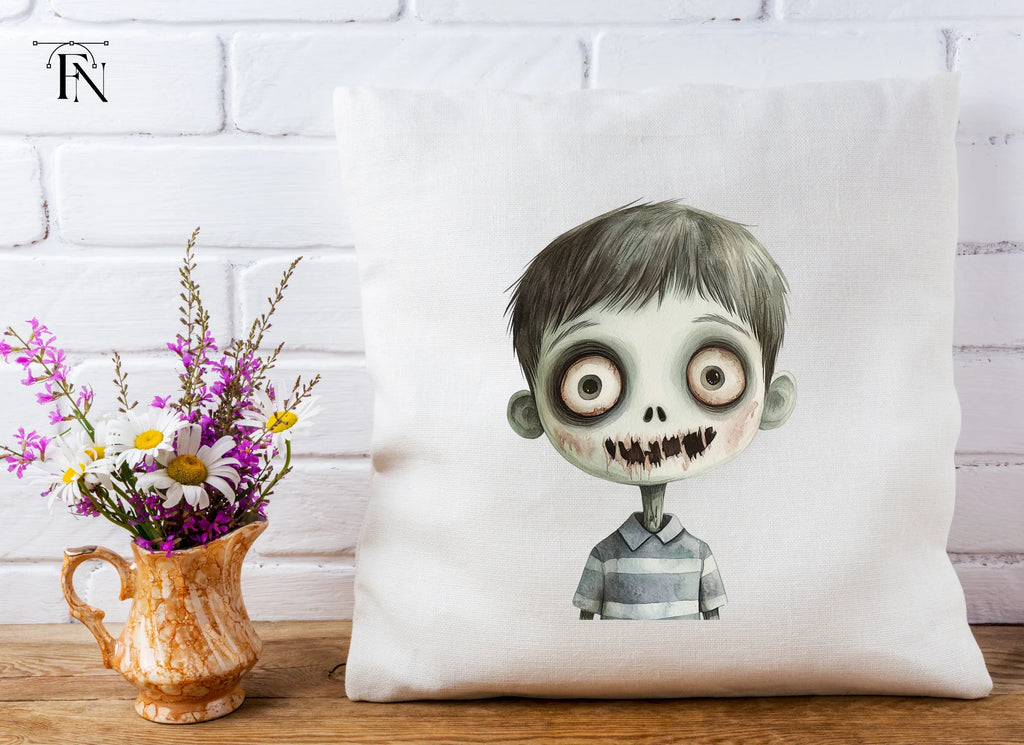 Spooky Zombie Boy Clipart Bundle