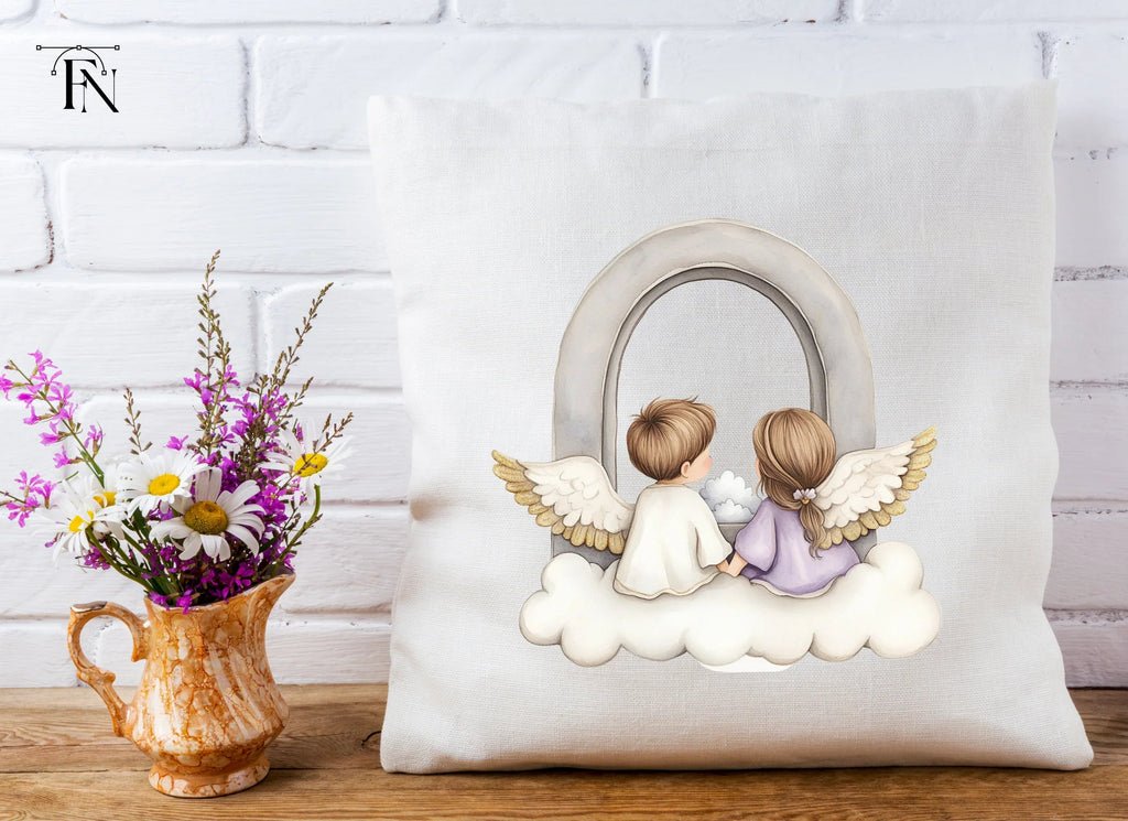 Angels Looking Out Window Clipart Bundle