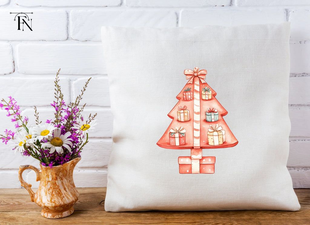 Cute Christmas Tree with Gifts Clipart Bundle
