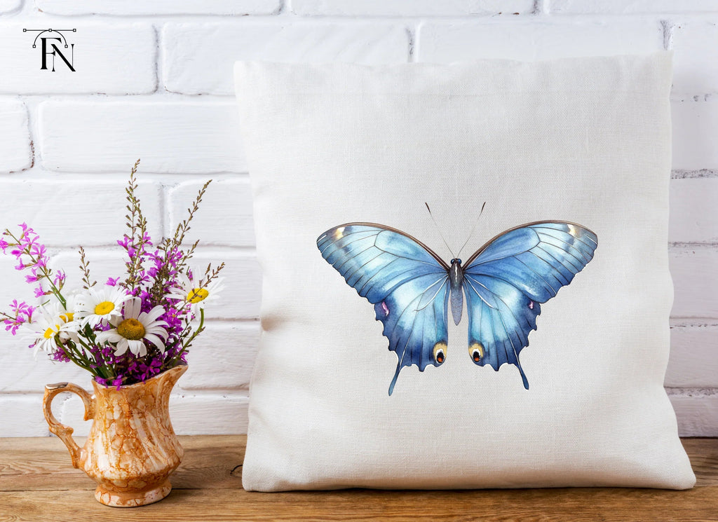 Blue Butterfly Clipart Bundle