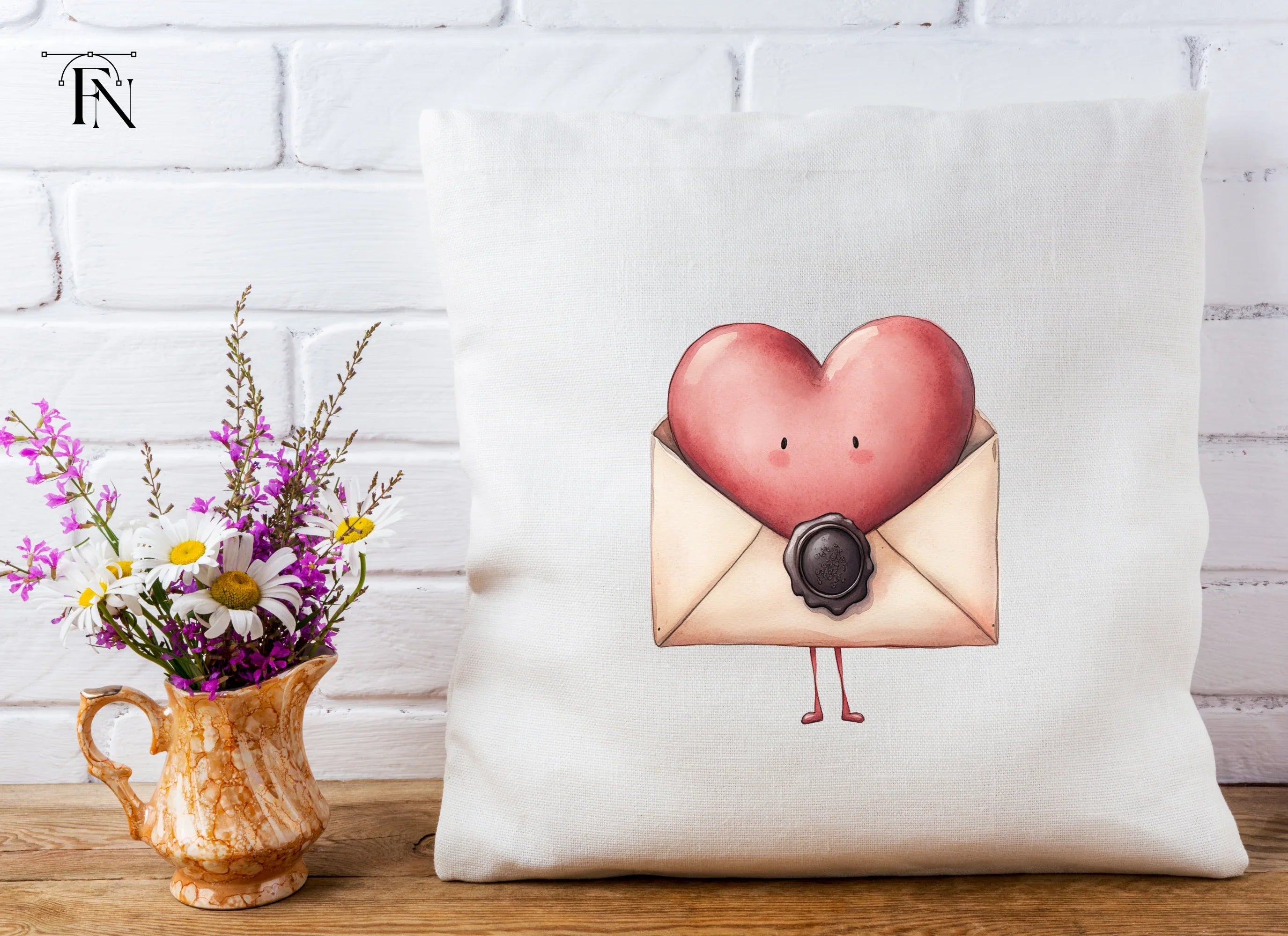Cute Heart Envelope Clipart Bundle