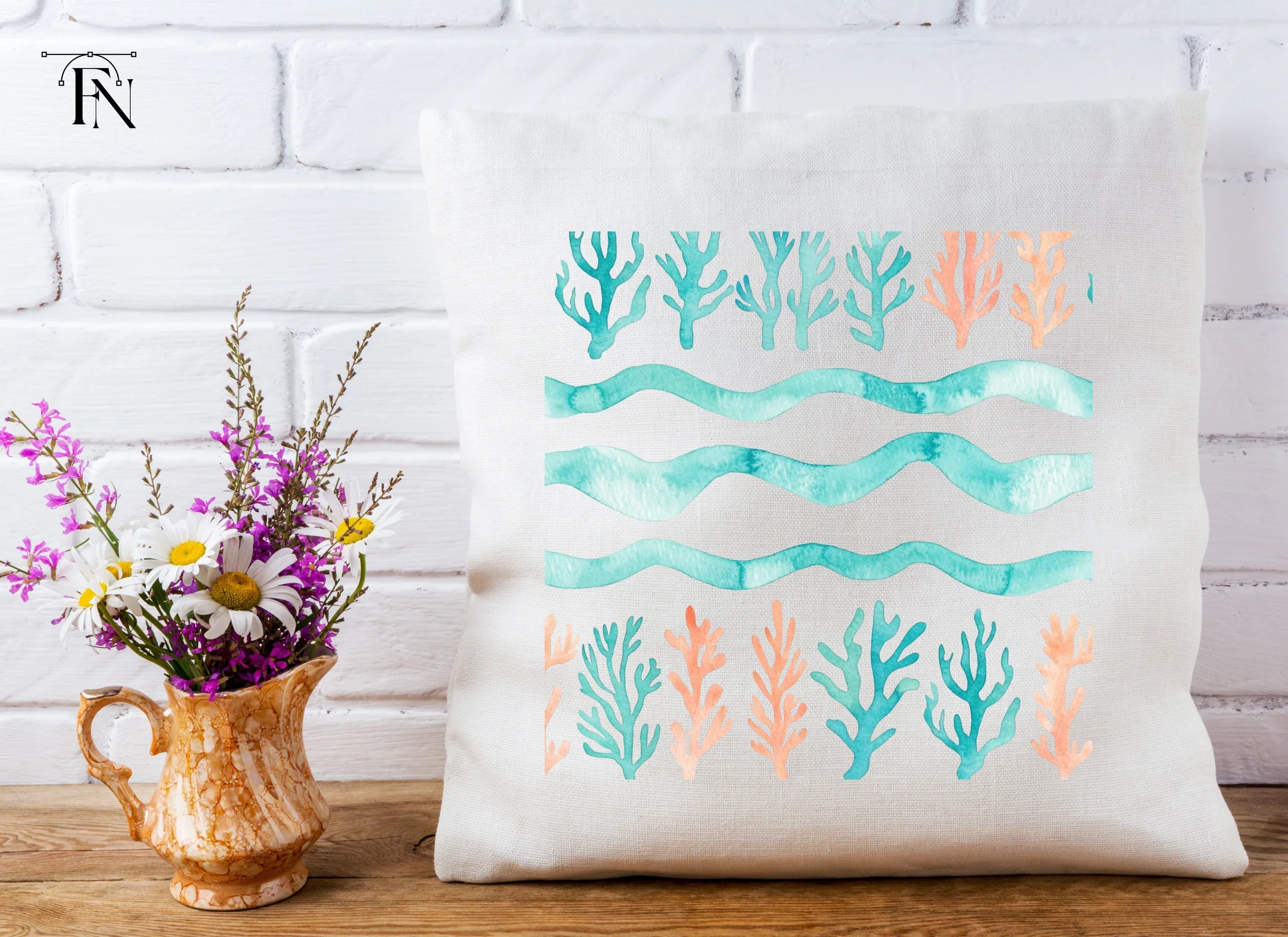 Coral Reef Pattern Clipart Bundle