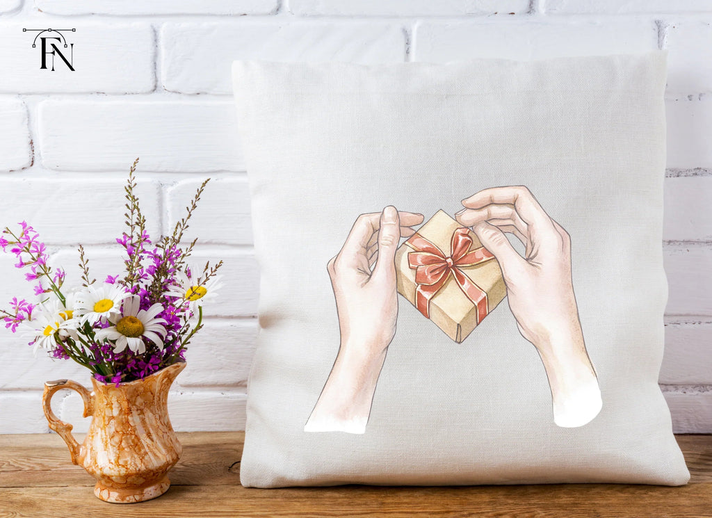 Hands Holding Gift Boxes Clipart Bundle