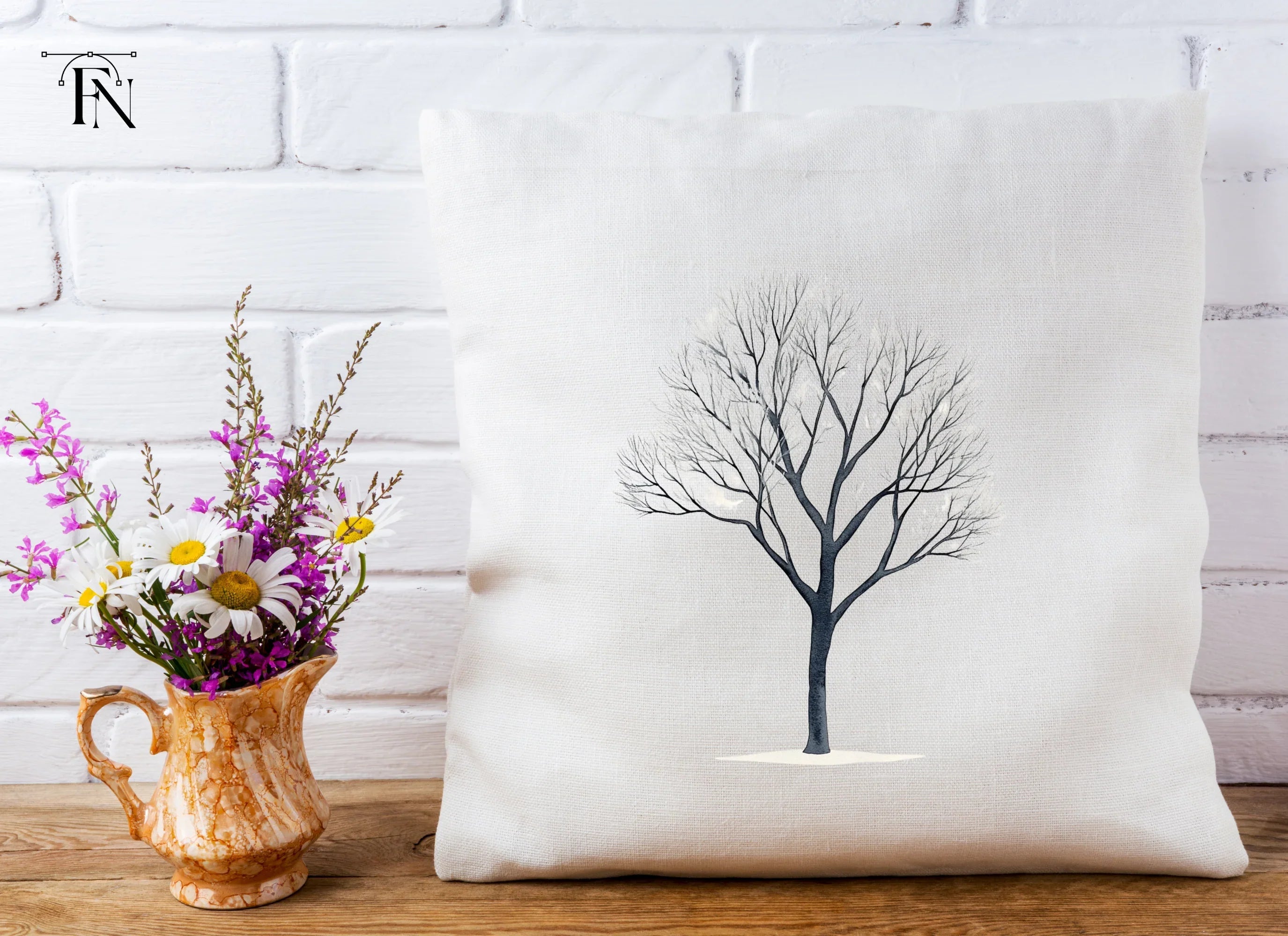 Winter Tree with Snow Clipart Bundle